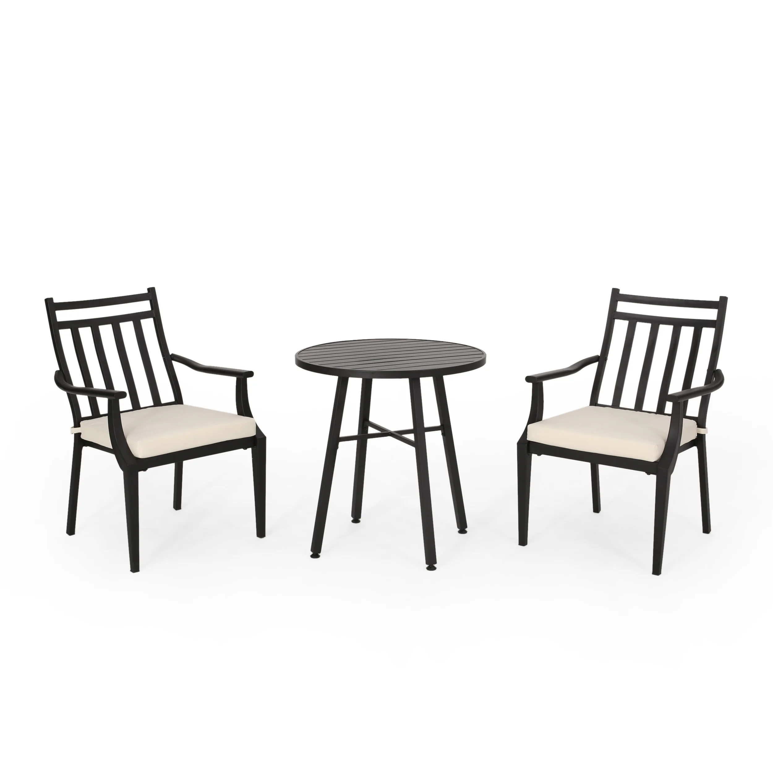 Olive Outdoor 3 Piece Bistro Set with Cushions - furnishings