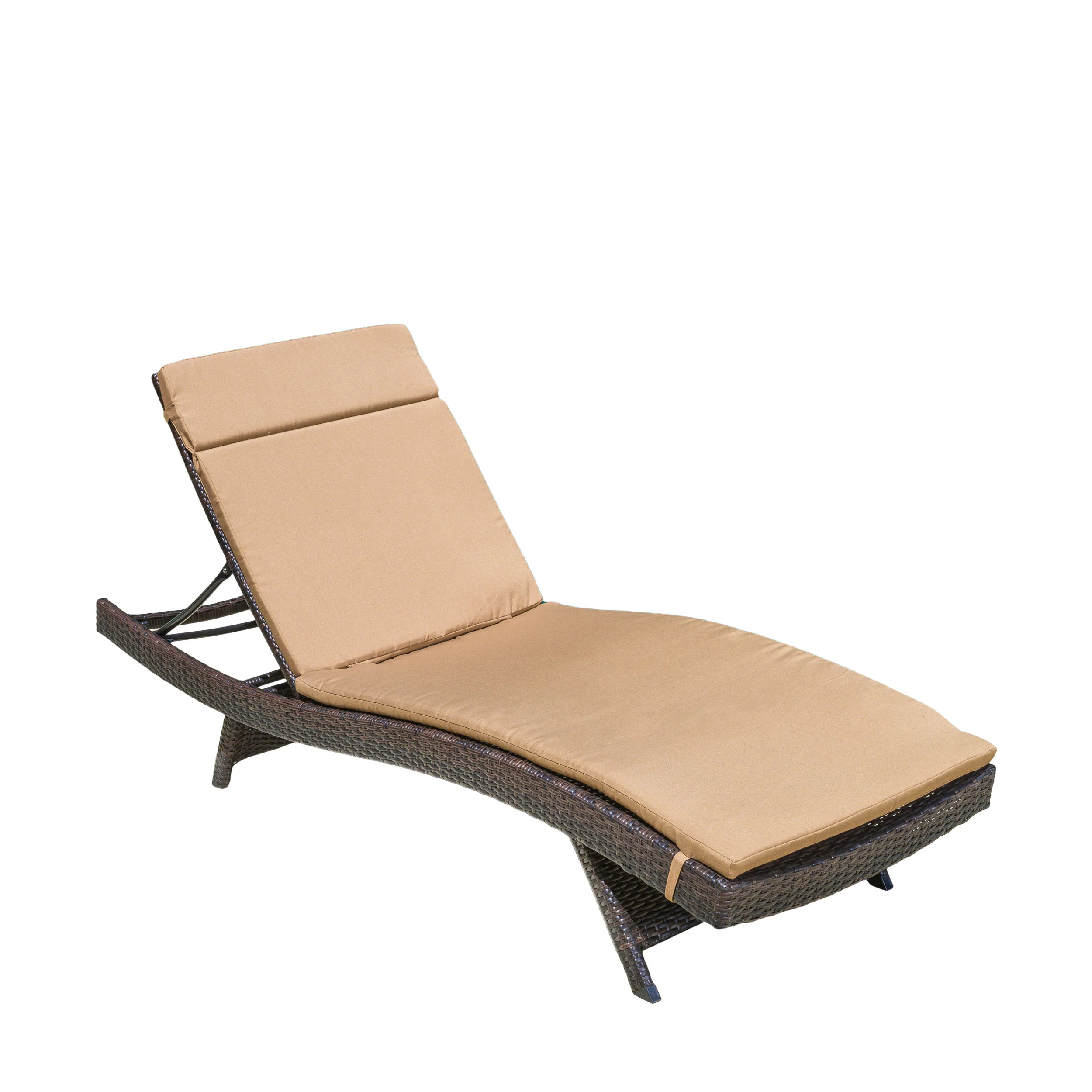 Lakeport Outdoor Adjustable Chaise Lounge Chair w/ Cushion - furnishings