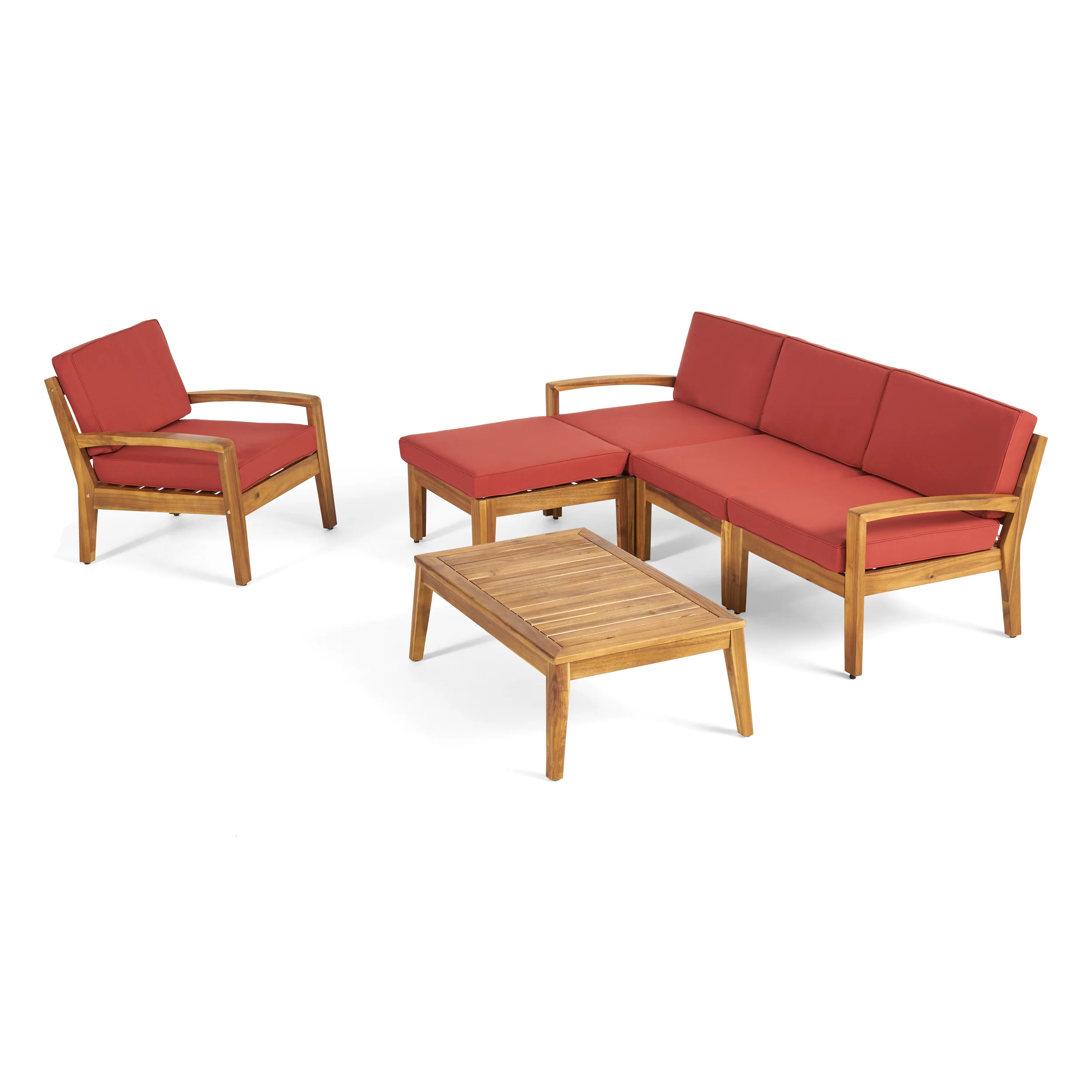 Parma 4-Seater Sectional Sofa Set For Patio with Club Chair - furnishings