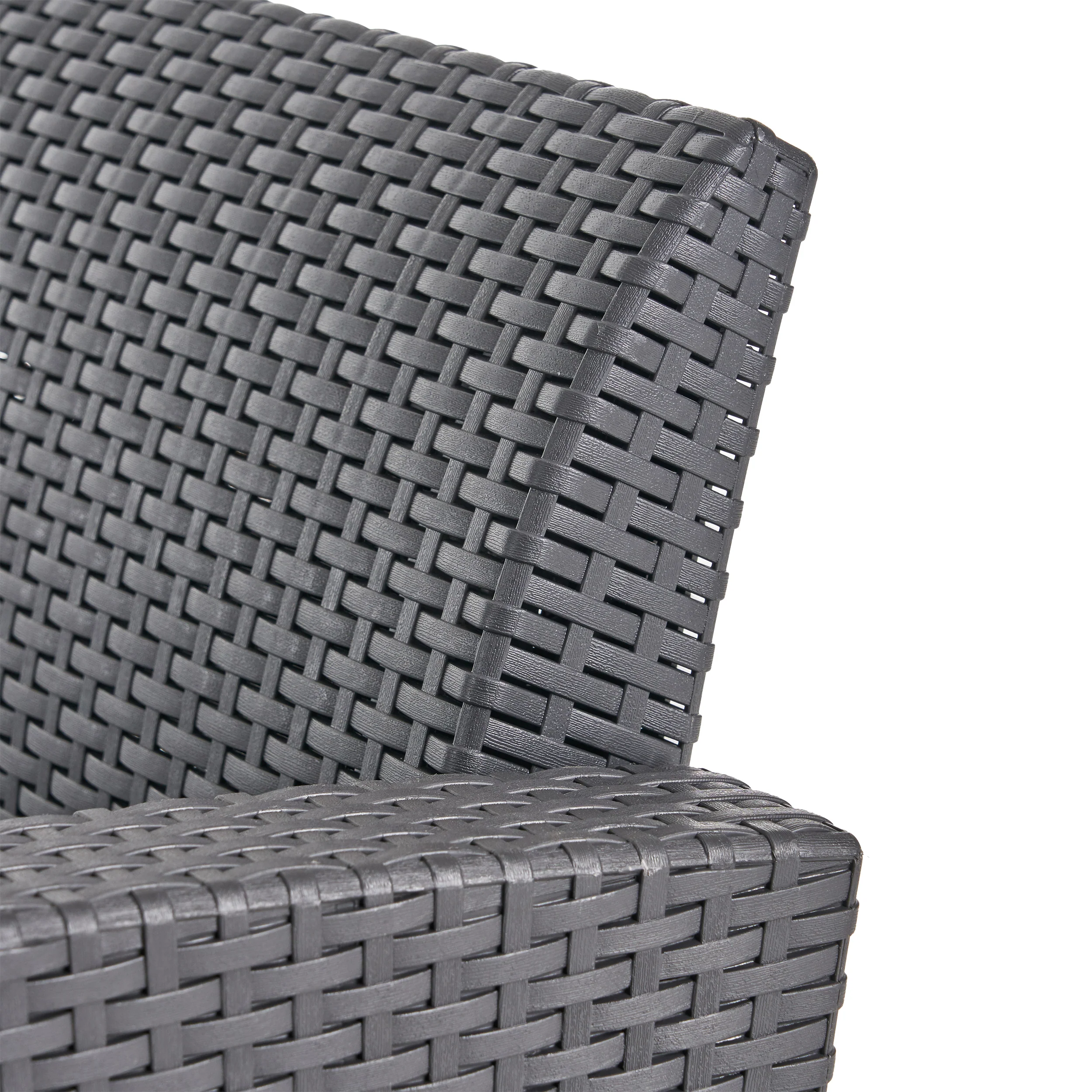 Morena Outdoor 8-Seater Wicker Print Chat Set with Fire Pit and Tank Holder - furnishings