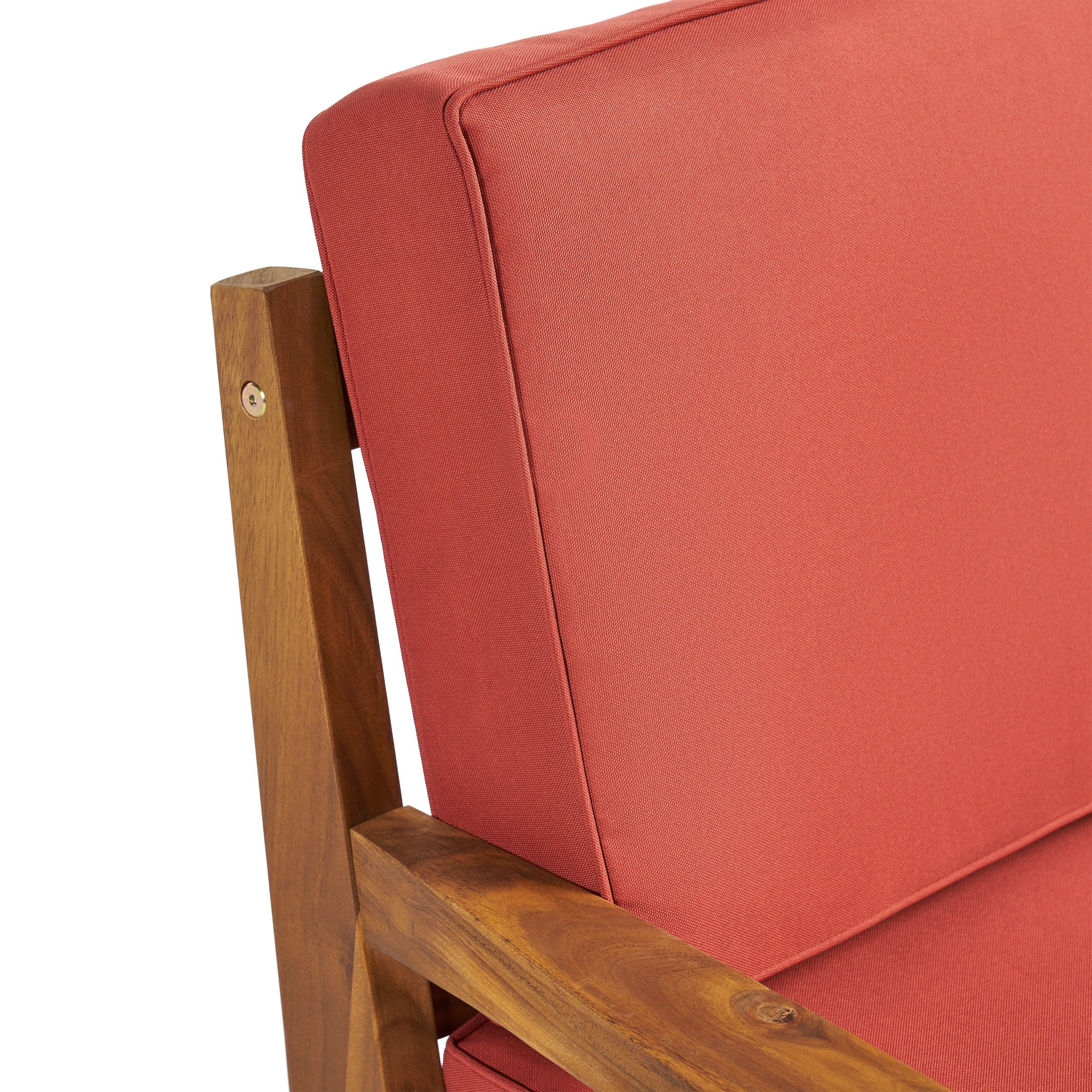 Parma Outdoor Wood Patio Furniture Club Chairs w/ Water Resistant Cushions (Set of 4) - furnishings
