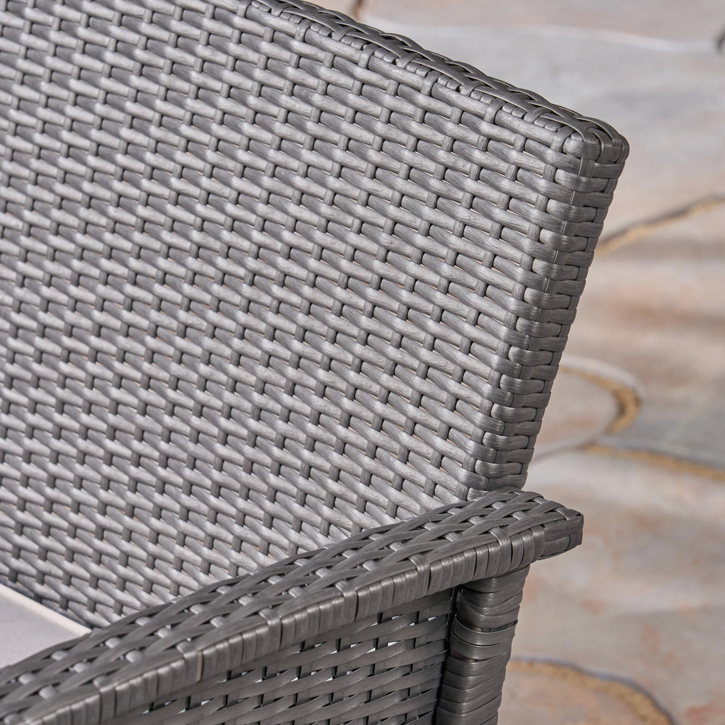 Laiah Outdoor Wicker 3-Seater Sofa with Coffee Table - furnishings