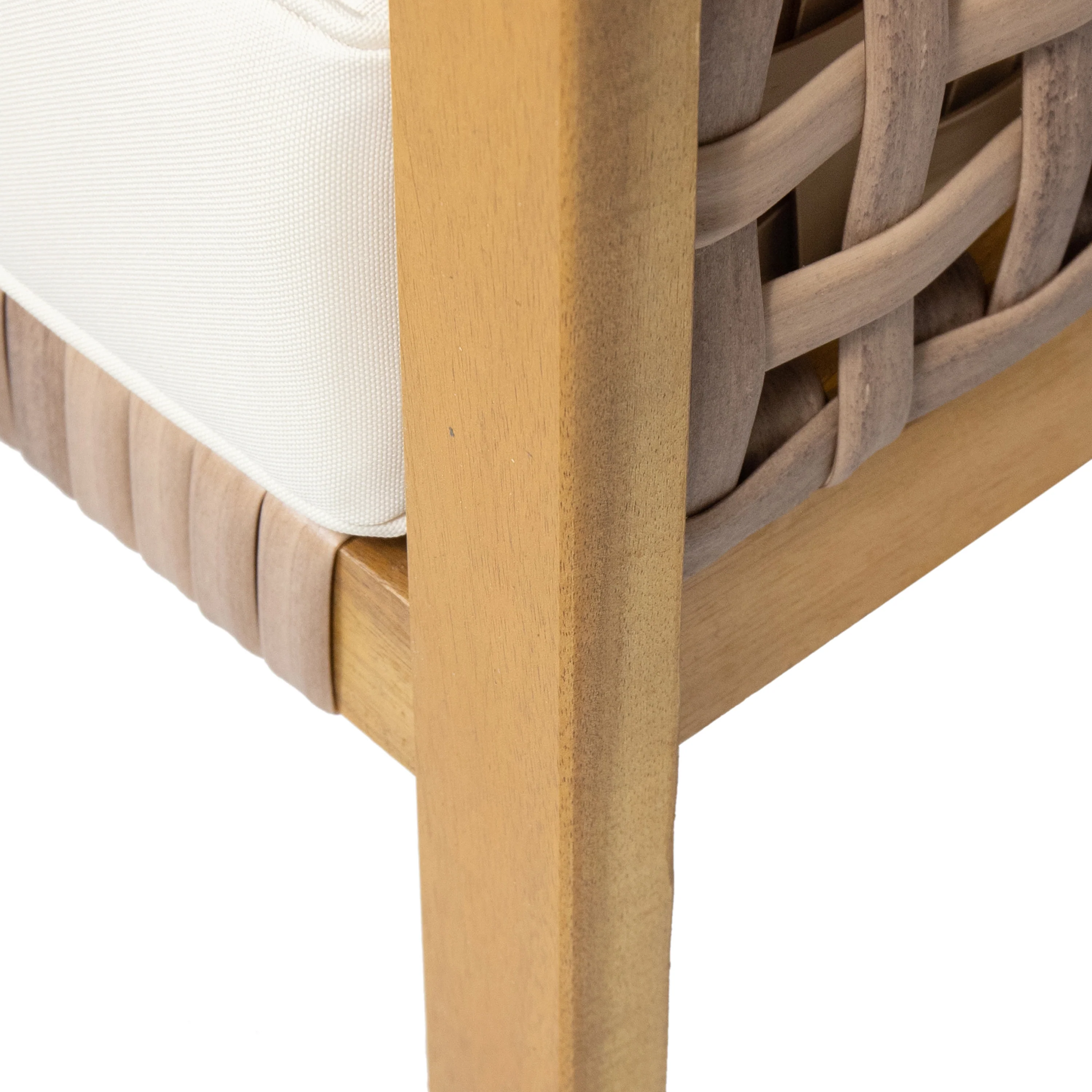 Maycen Outdoor Acacia Wood and Wicker Club Chair - furnishings