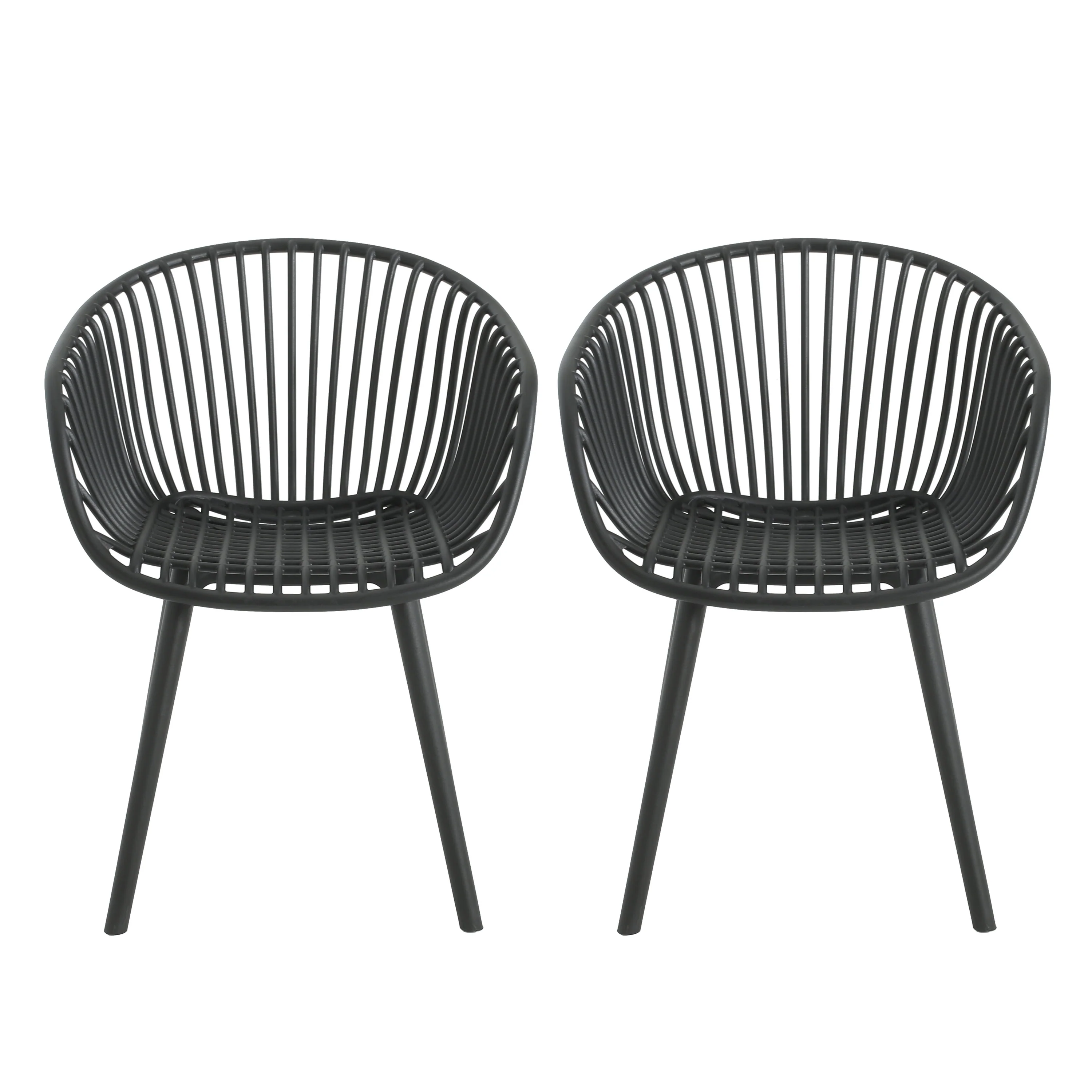 El Camino Indoor & Outdoor Polypropelene Plastic Accent Chairs, Set of 2 - furnishings