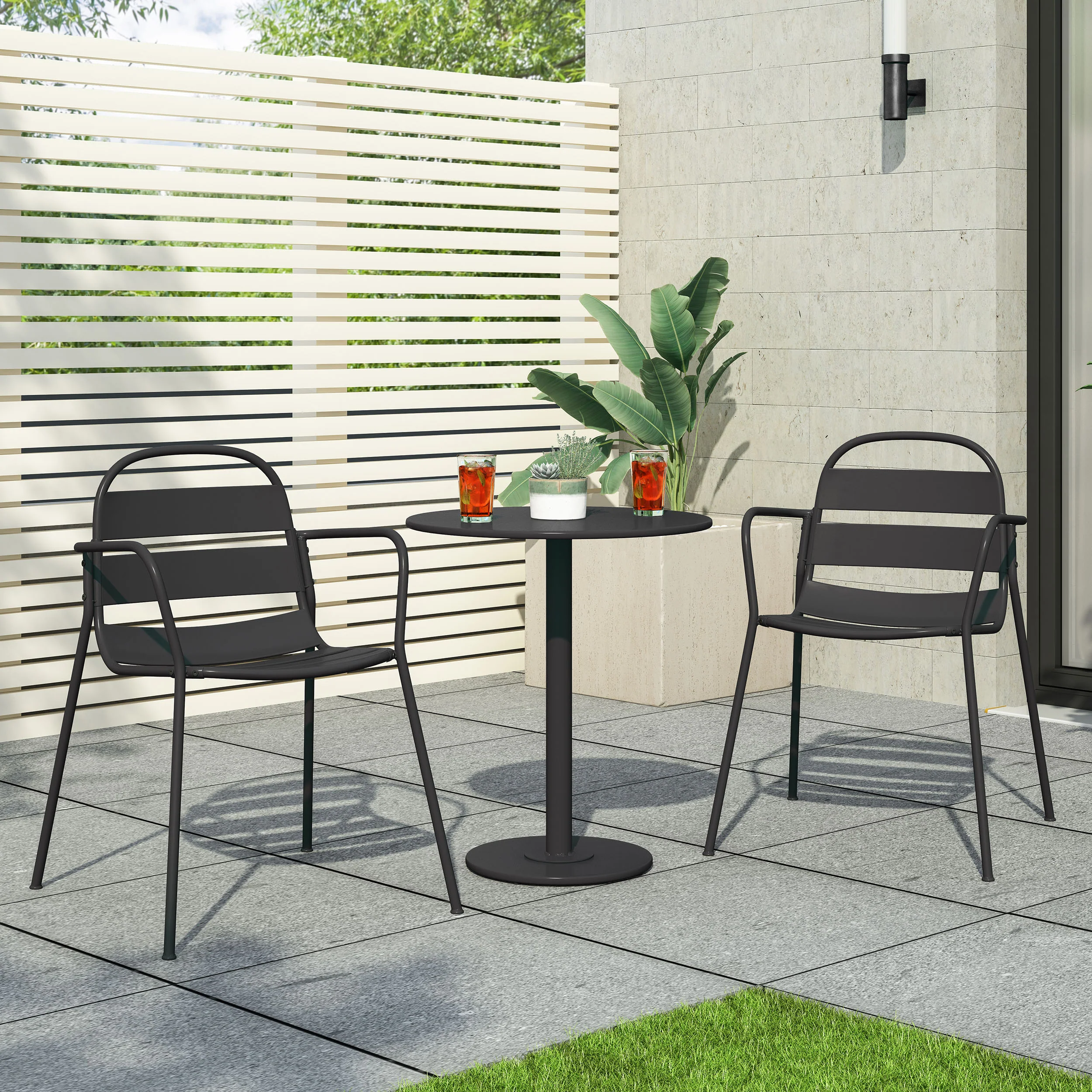 Keairns Outdoor 3 Piece Bistro Set - furnishings