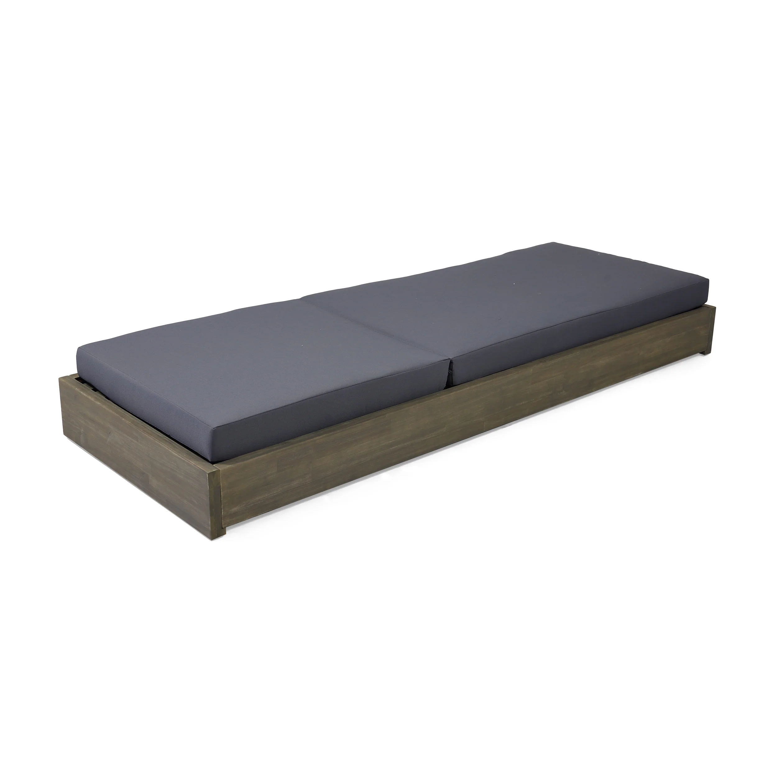 Niyanna Outdoor Acacia Wood Chaise Lounge with Cushion (Set of 4) - furnishings
