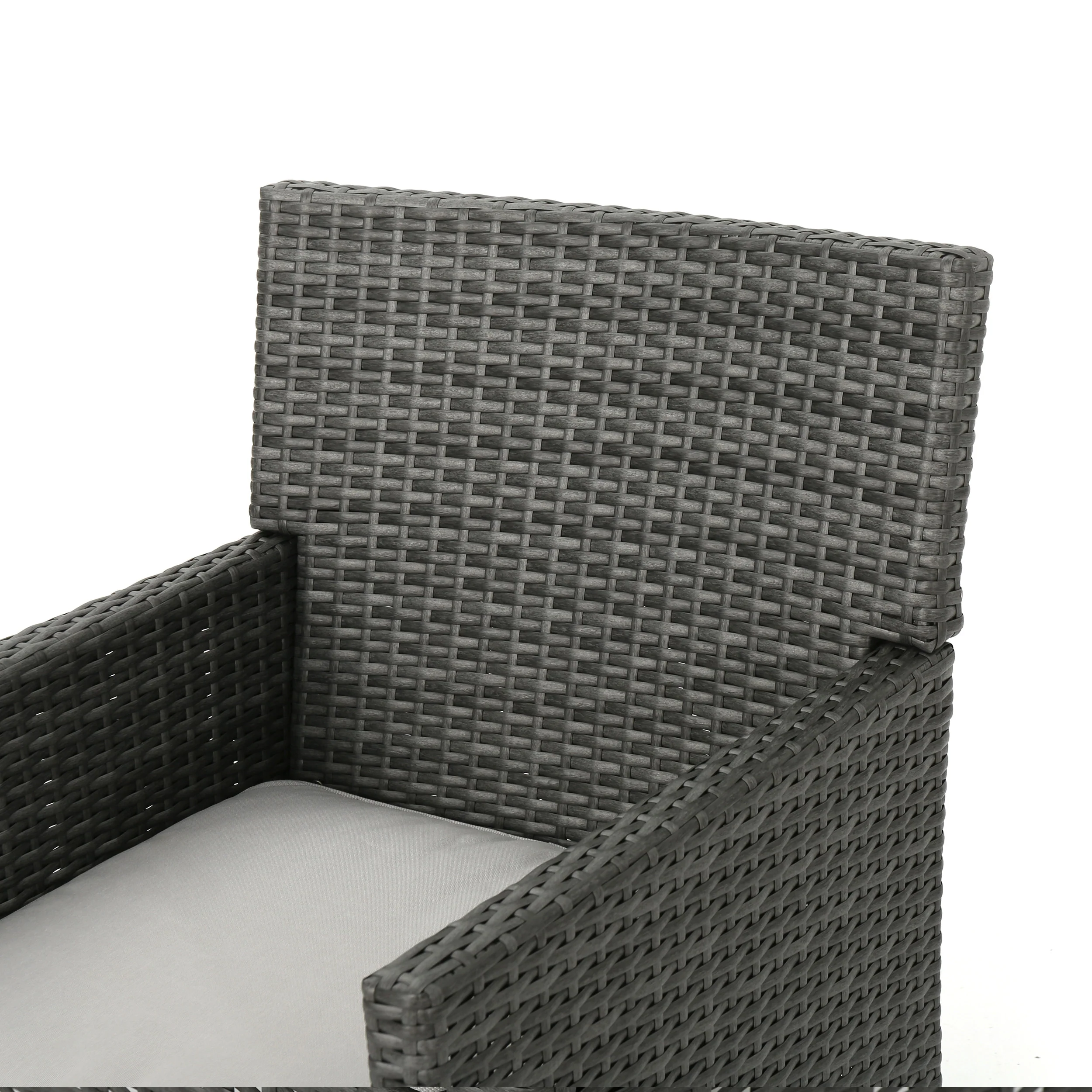 Cyril Outdoor Wicker Dining Chairs with Water Resistant Cushions (Set of 4) - furnishings