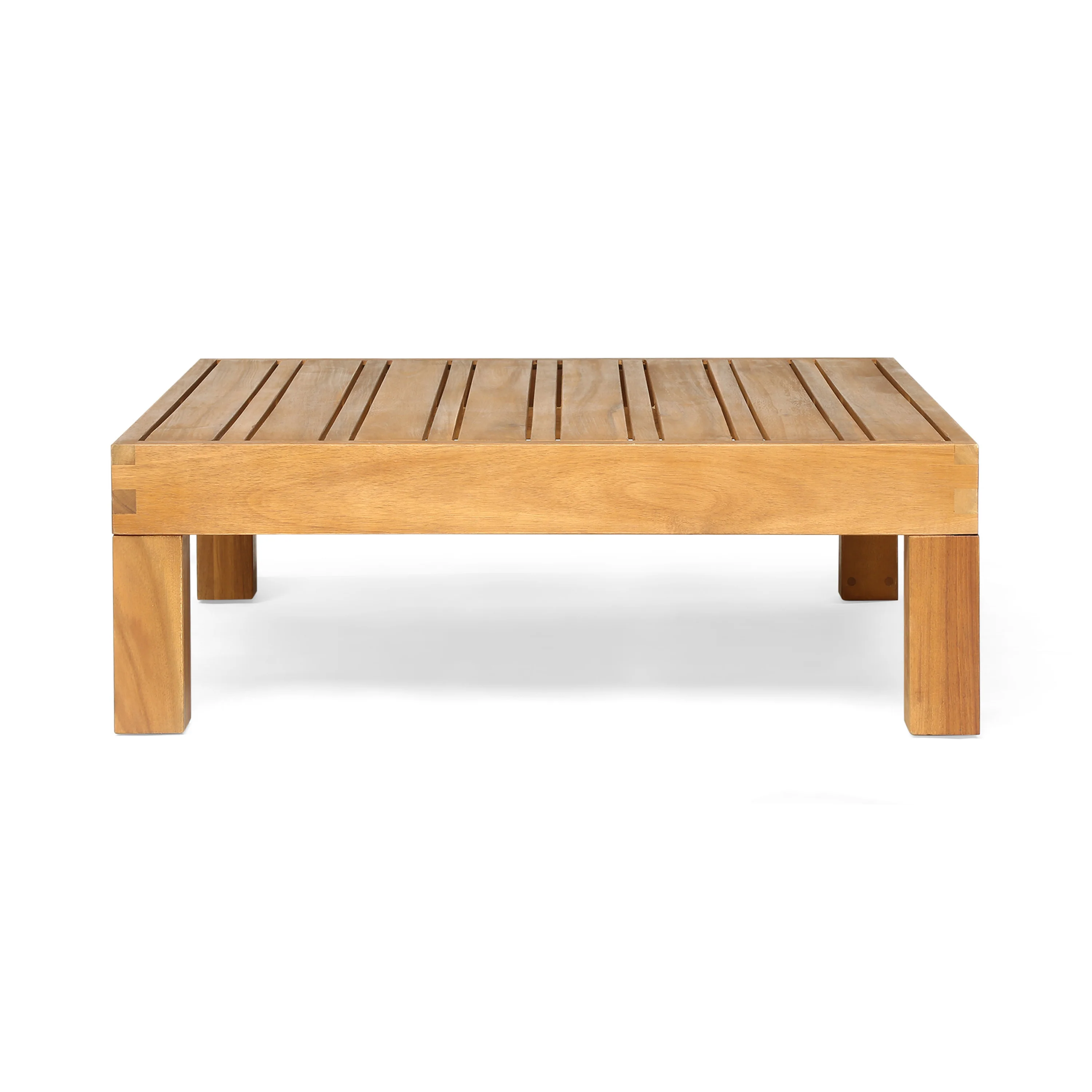 Brava Outdoor 8-Seater Acacia Wood Sectional Sofa Set with Coffee Table - furnishings