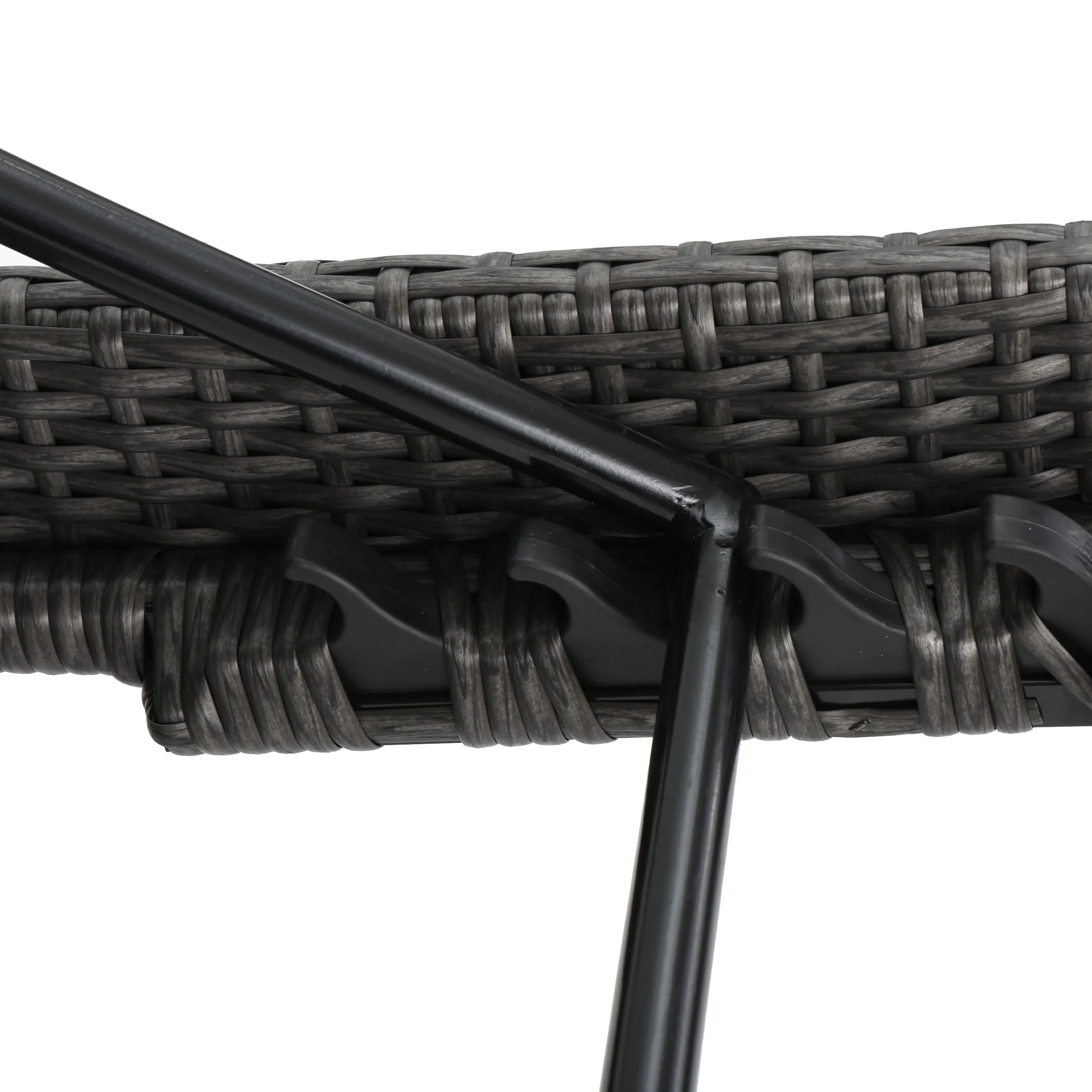 Soleil Outdoor Gray Wicker Arm Chaise Lounges - furnishings