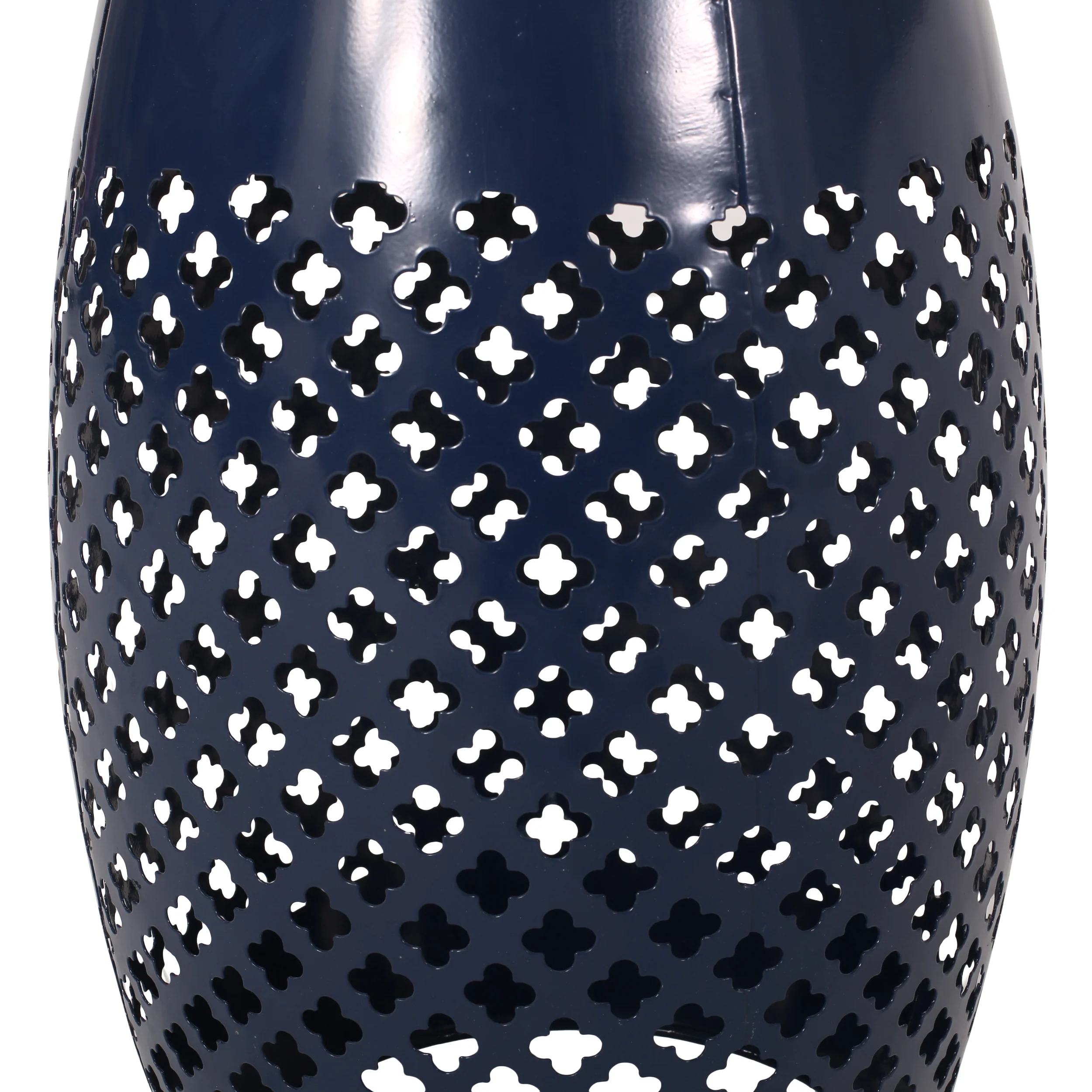 Kalyse Outdoor Lace Cut Side Table with Tile Top - furnishings