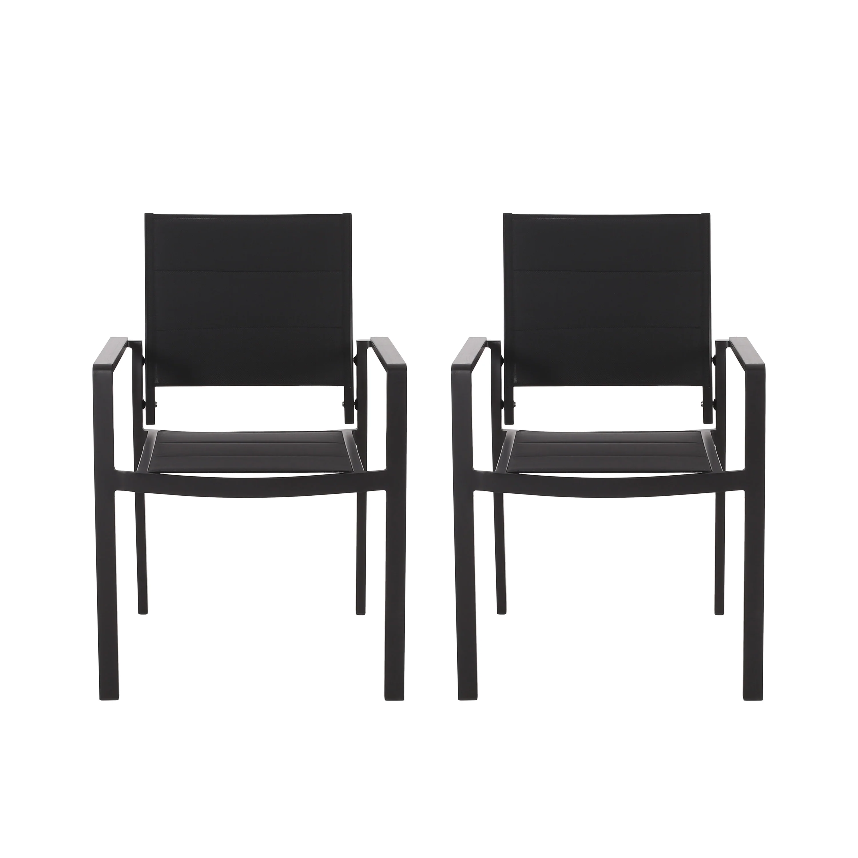 Curtisian Outdoor Mesh and Aluminum Dining Chairs - furnishings