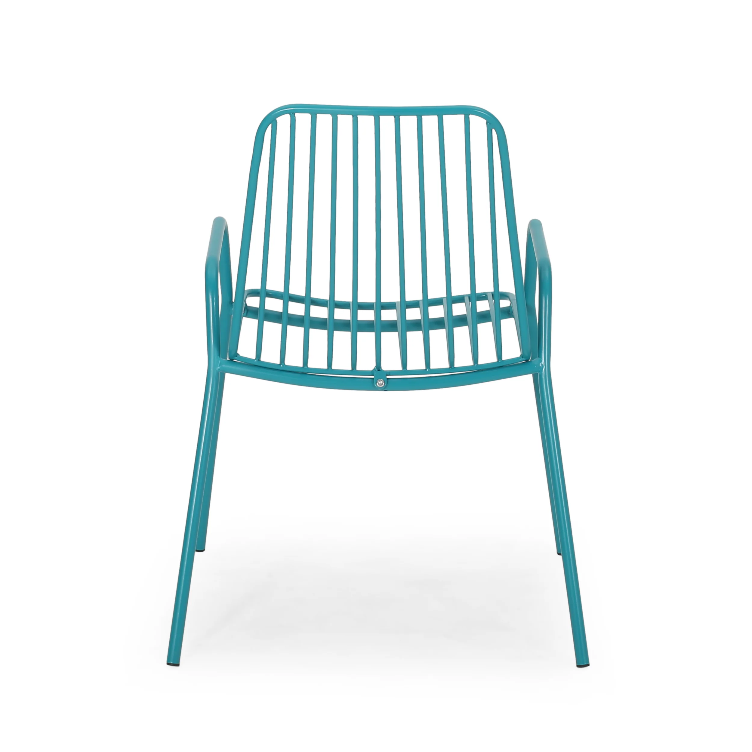 Ashwood Outdoor Modern Iron Club Chair (Set of 2) - furnishings