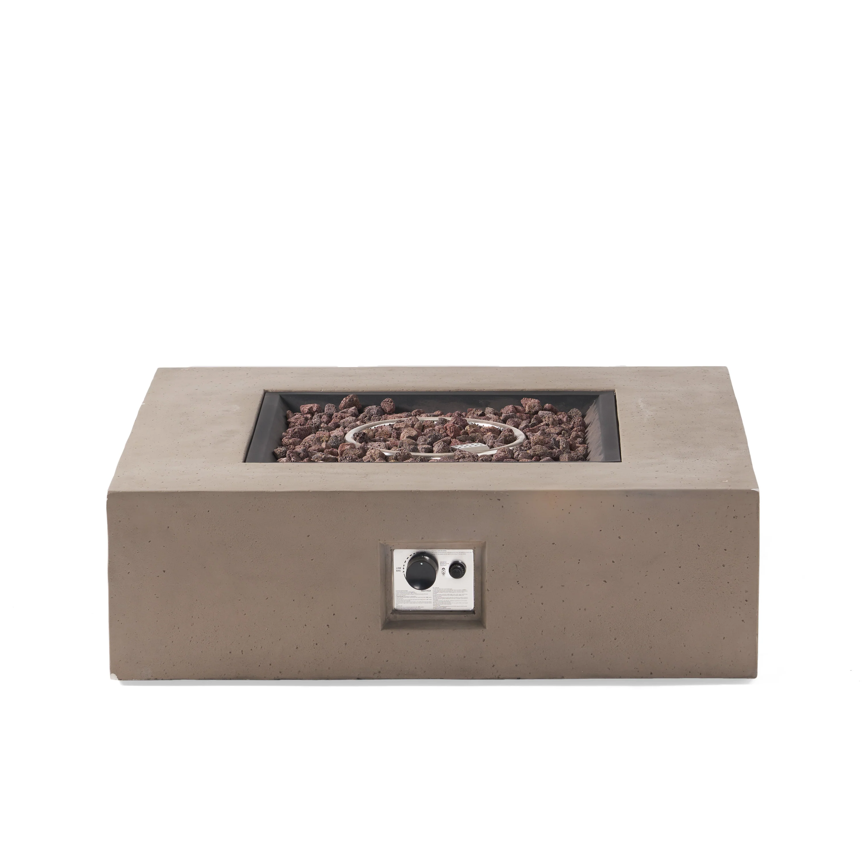 Ravello Outdoor V-Shaped Sectional Sofa Set with Fire Pit - furnishings