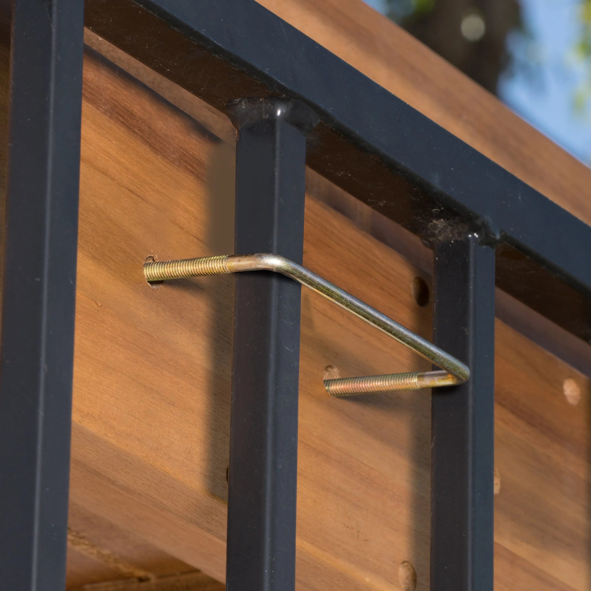 Pensacola Outdoor Acacia Wood Balcony Bar Table - furnishings