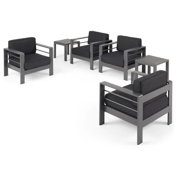 Scalett Coral Outdoor 4 Seater  Club Chair and Table Set - furnishings