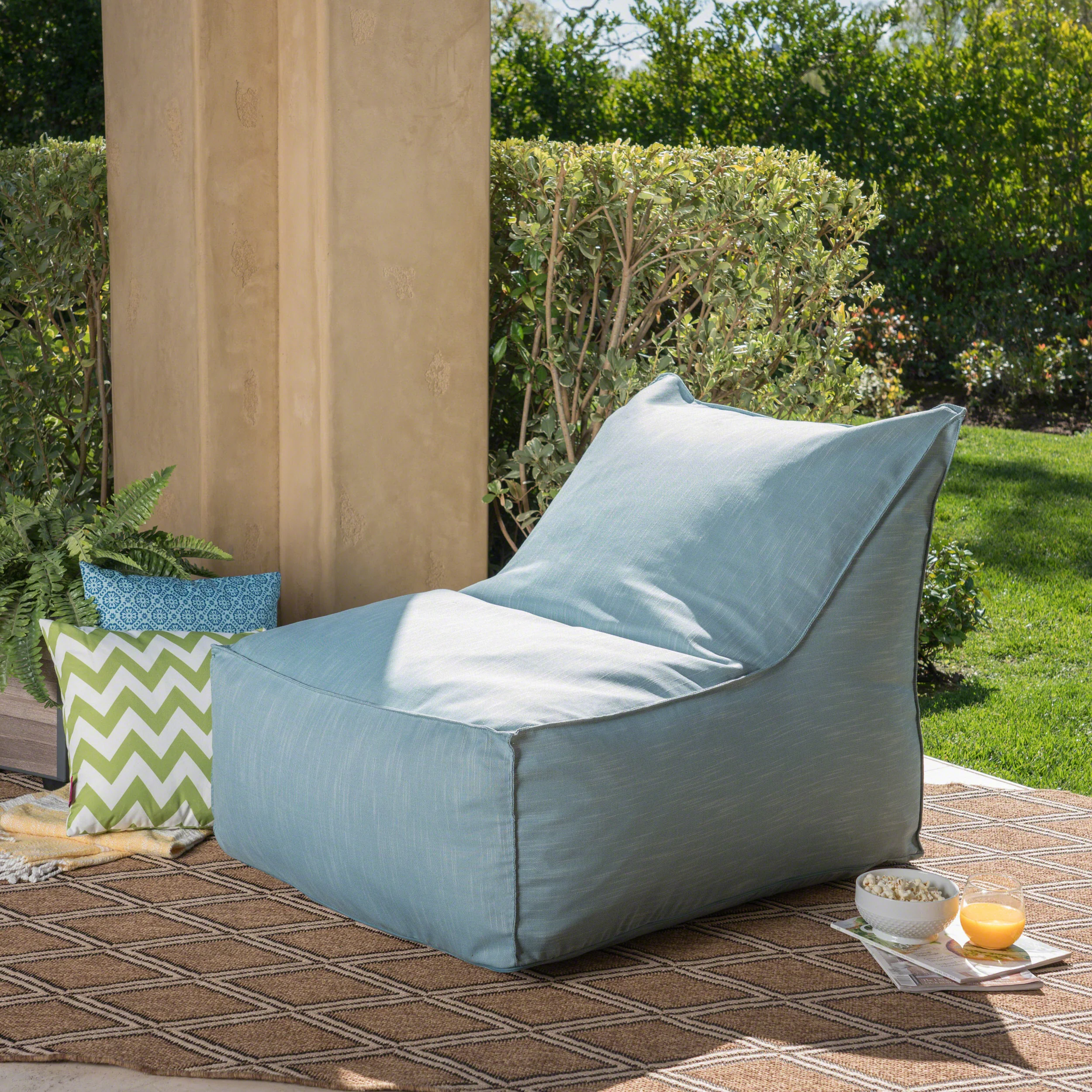 Tulum Outdoor Water Resistant Fabric Bean Bag Lounger - furnishings