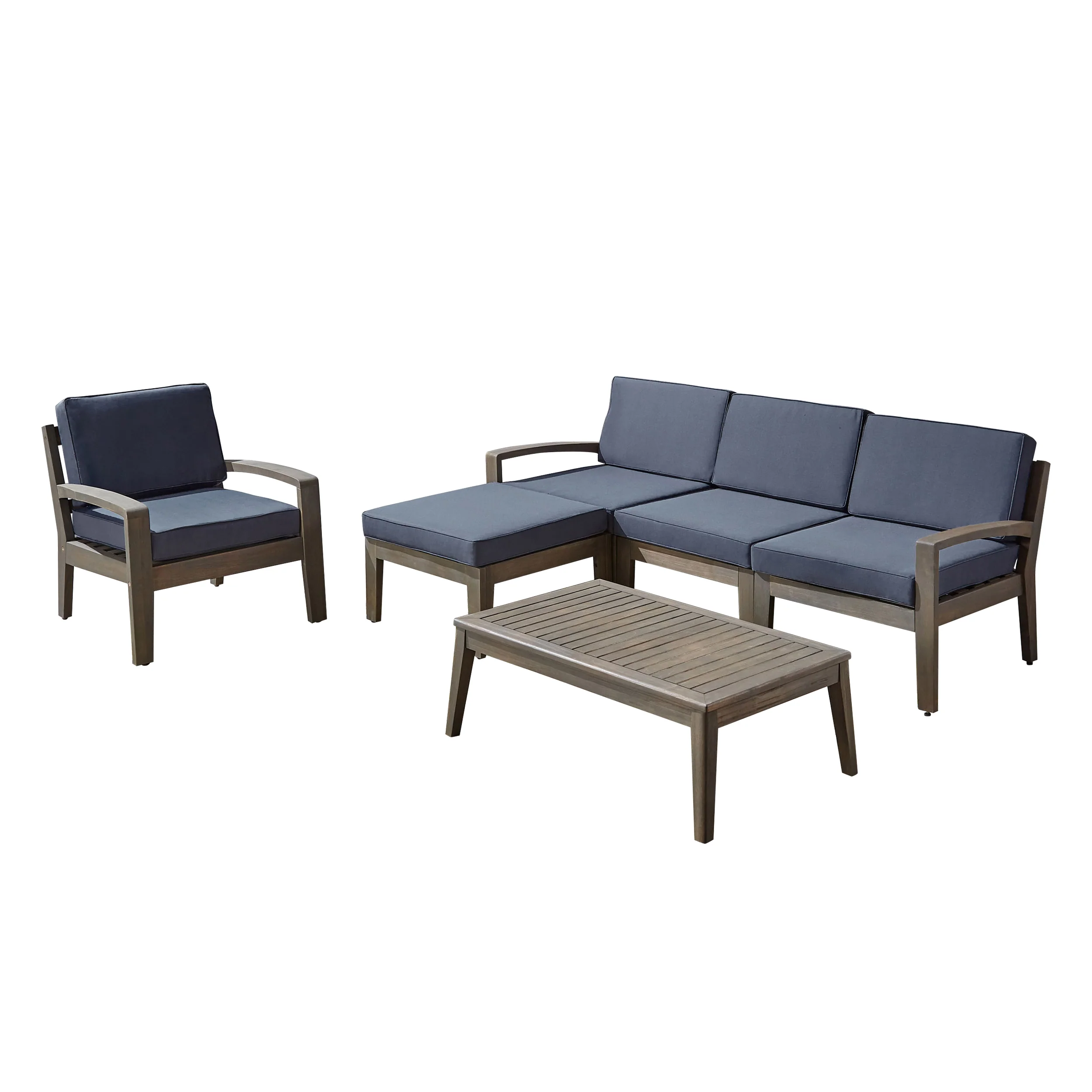 Parma 4-Seater Sectional Sofa Set For Patio with Club Chair - furnishings