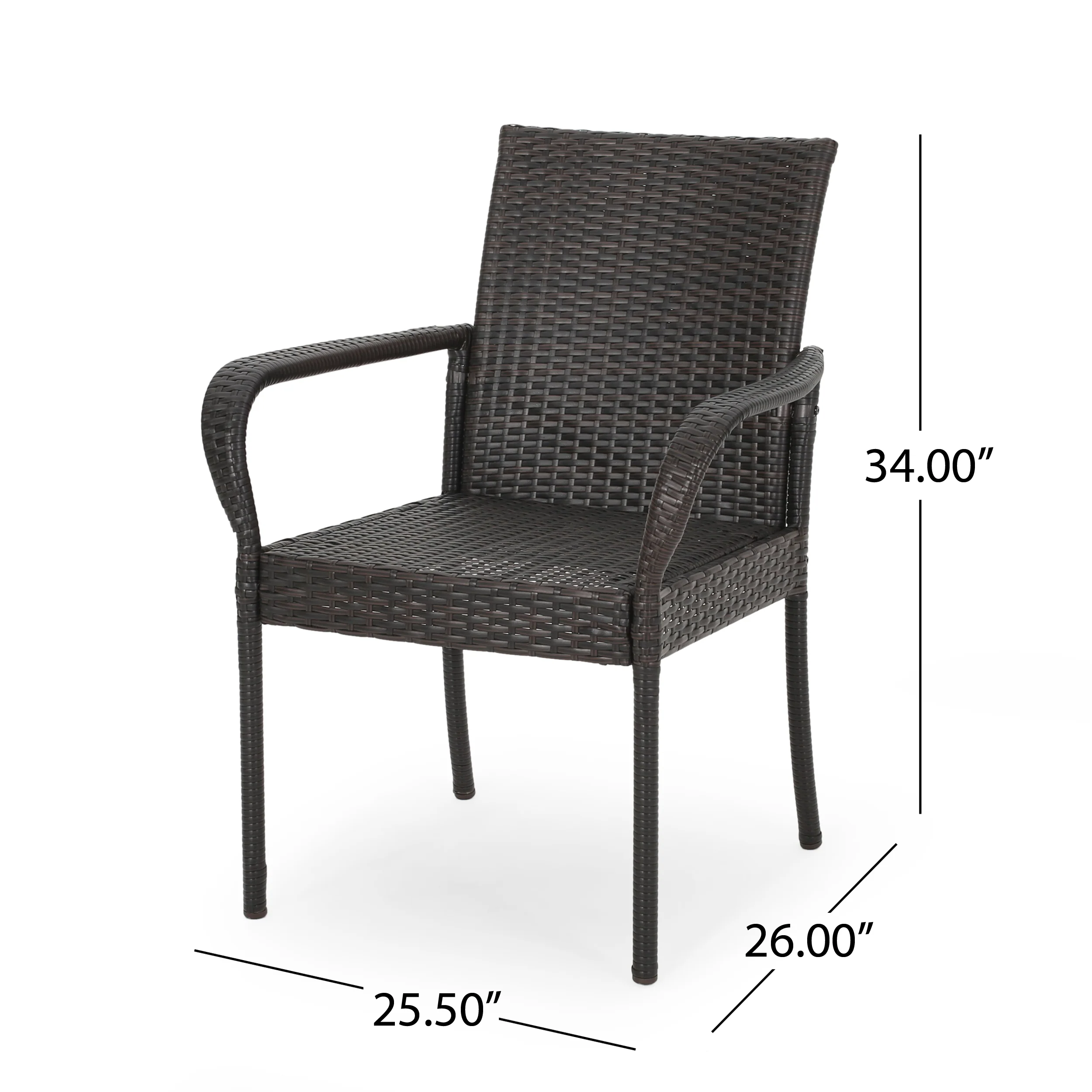 Bannon Outdoor Contemporary Wicker Dining Chair (Set of 2) - furnishings