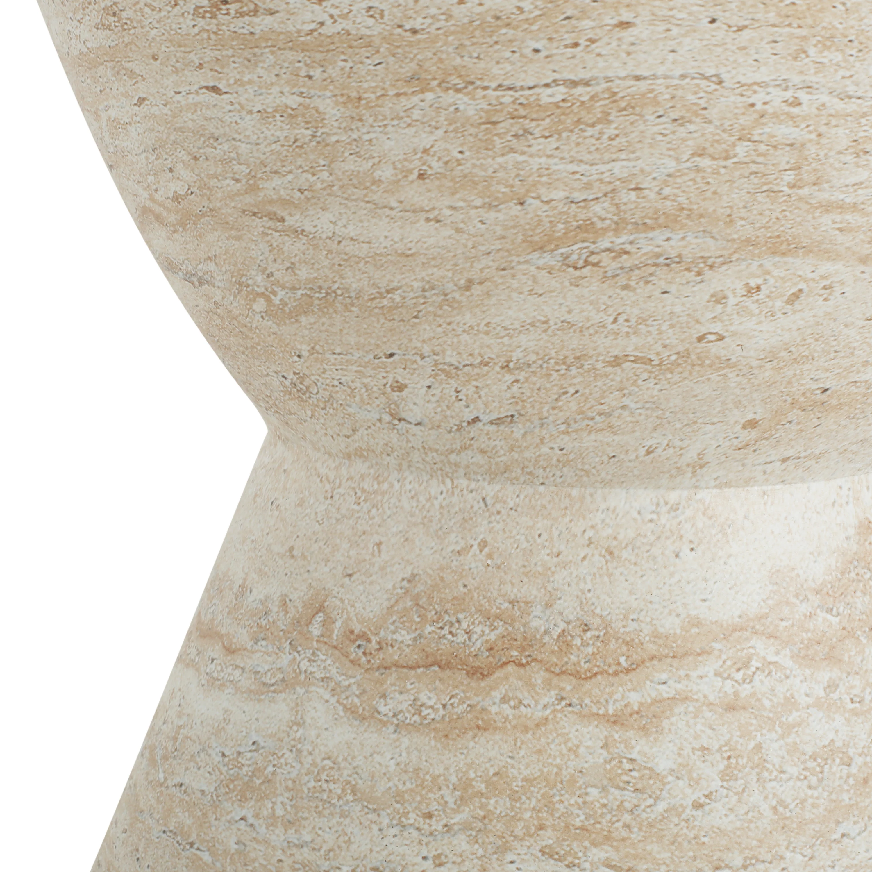 Seren Patio Round Hourglass Accent Table, Concrete - furnishings