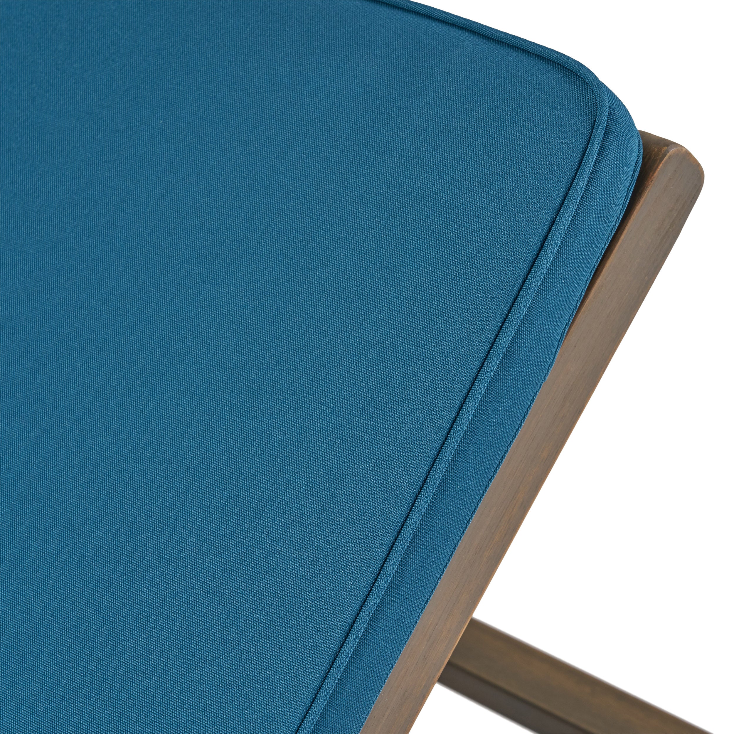 Addisyn Outdoor Acacia Wood 3 Piece Chaise Lounge Set with Water-Resistant Cushions - furnishings