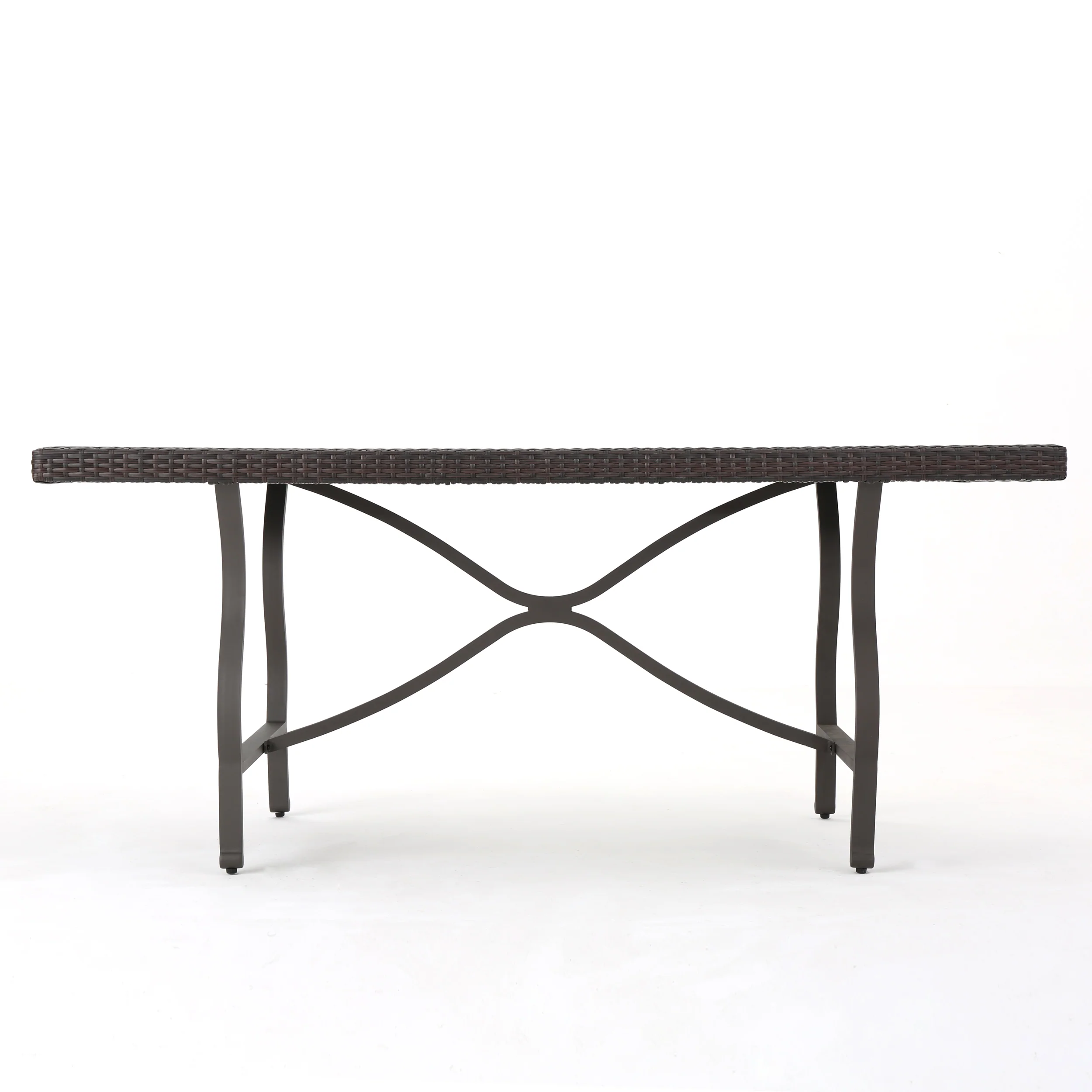 Carolina Outdoor Multibrown Wicker Dining Table - furnishings