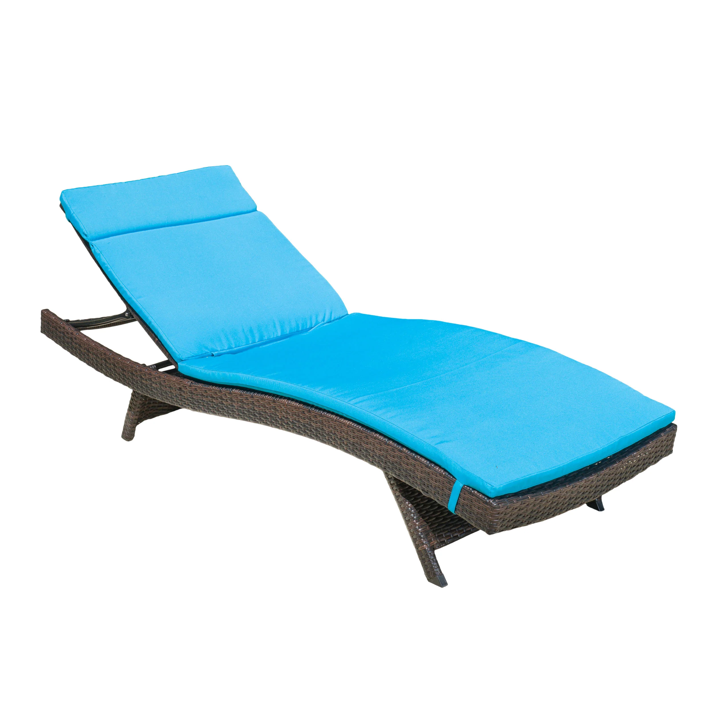 Lakeport Outdoor Adjustable Chaise Lounge Chair w/ Cushion - furnishings
