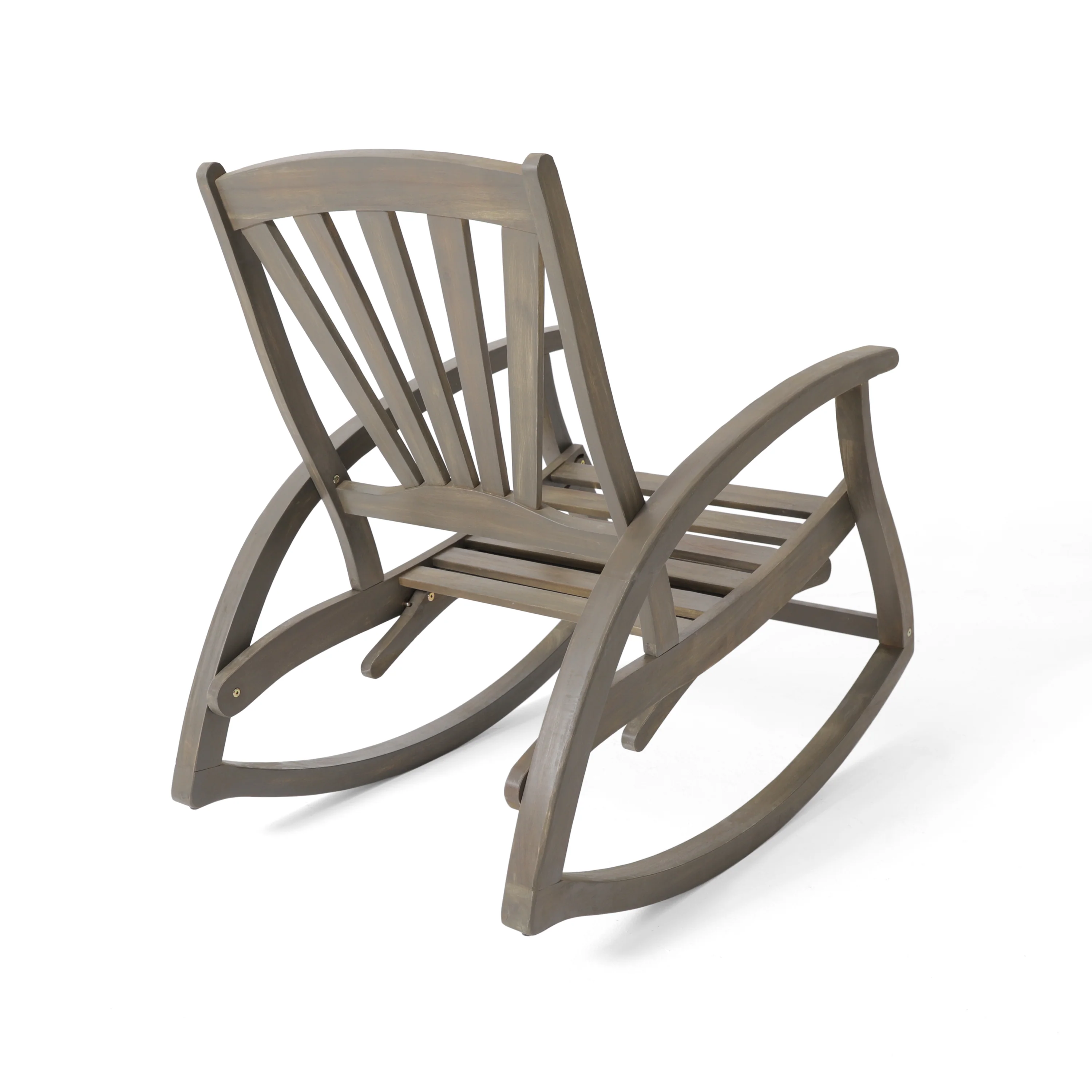 Lee Outdoor Rustic Acacia Wood Recliner Rocking Chairs (Set of 2) - furnishings