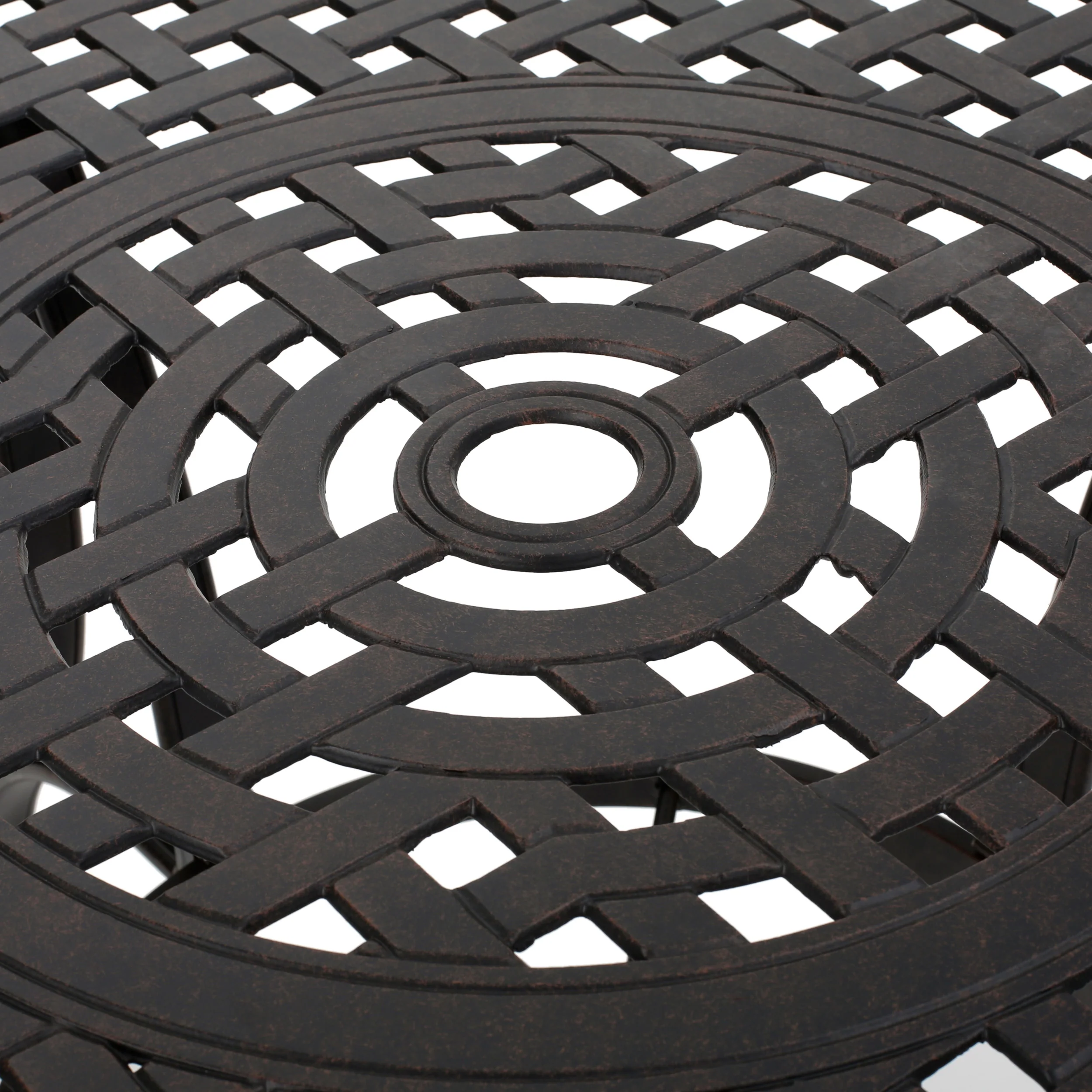 Fonzo Outdoor Bronze Cast Aluminum Circular Dining Table (ONLY) - furnishings