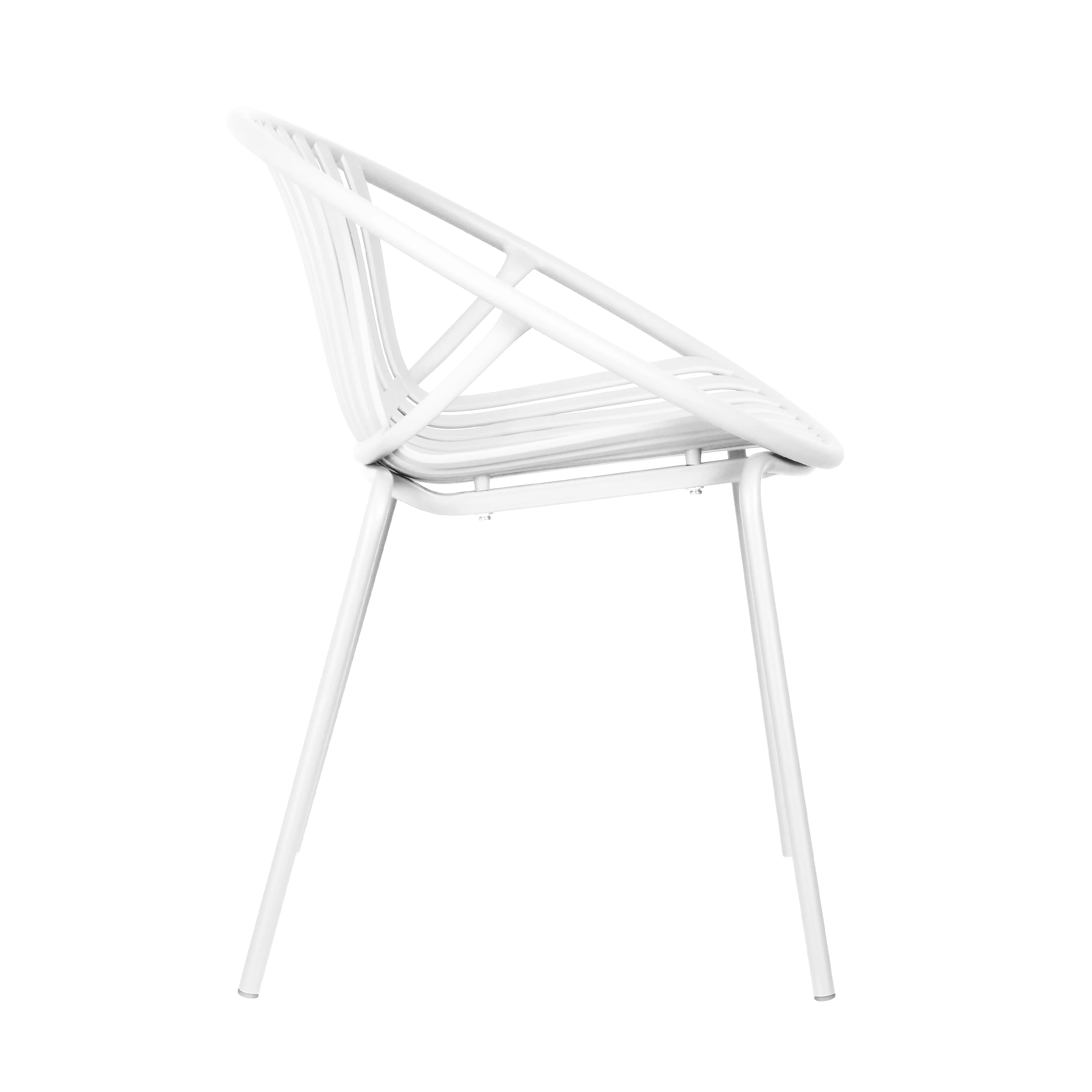 Hespera Patio Dining Chairs with Metal Legs & Breathable Plastic Backrest - furnishings