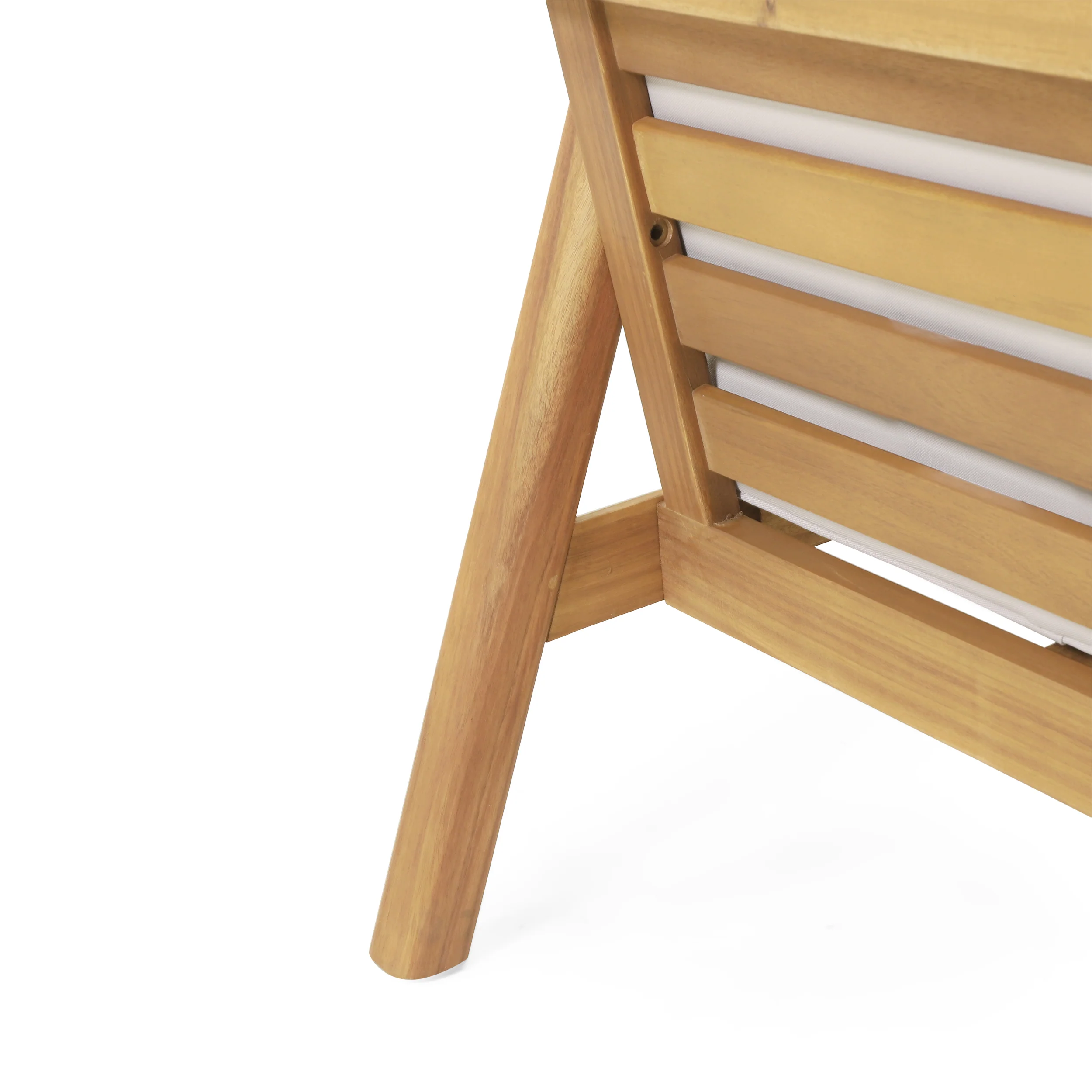 Lindsey Outdoor Acacia Wood 4 Seater Chat Set with Cushions, Beige and Teak - furnishings