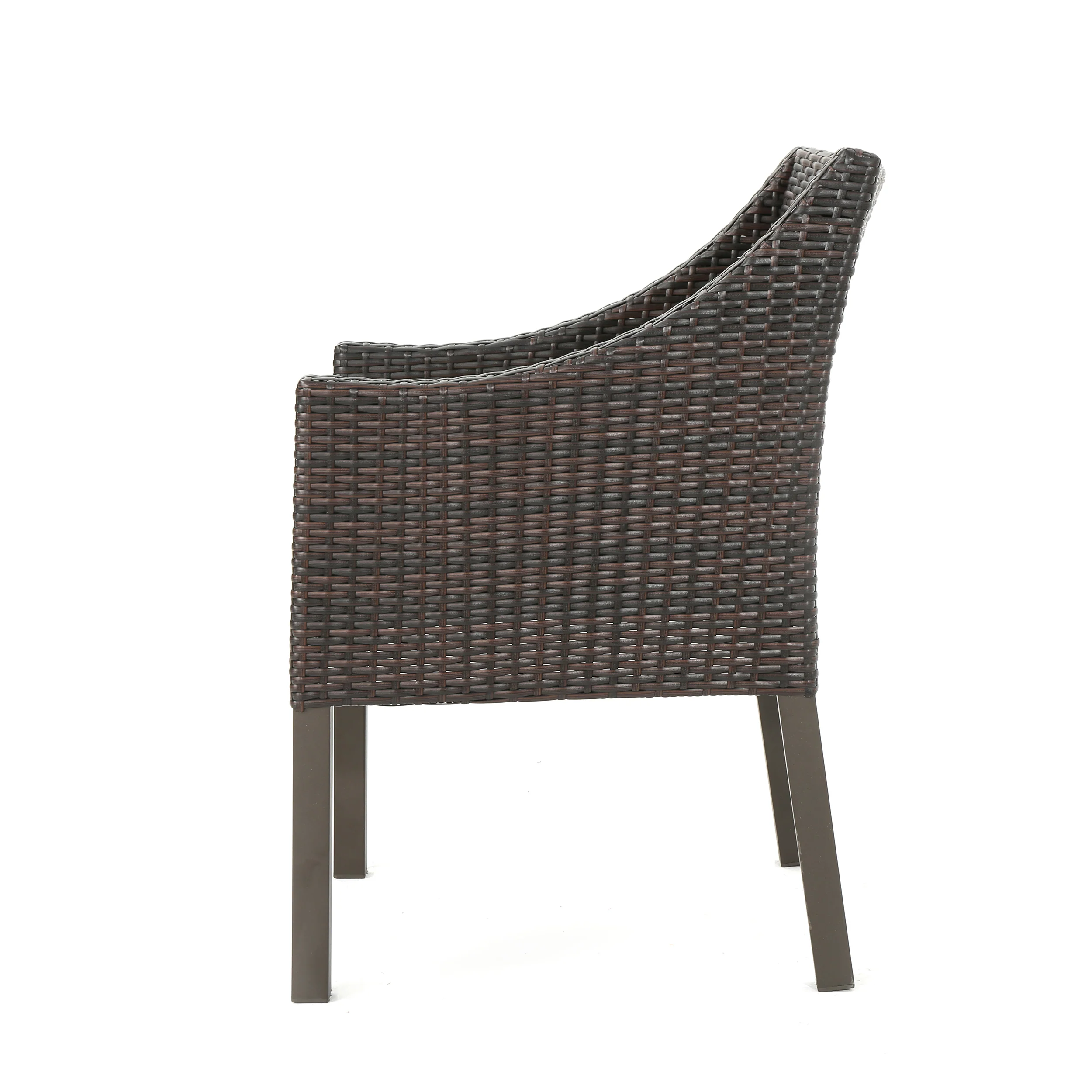 Antioch Outdoor Wicker Dining Chairs with Water Resistant Cushions (Set of 2) - furnishings