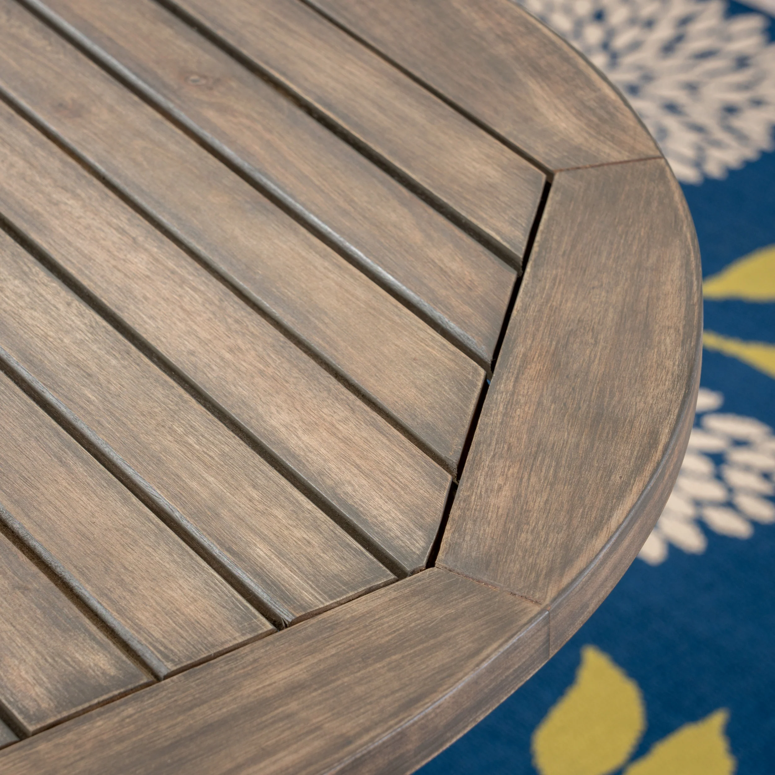 Franzburg Outdoor 3 Piece Acacia Wood and Wicker Bistro Set - furnishings