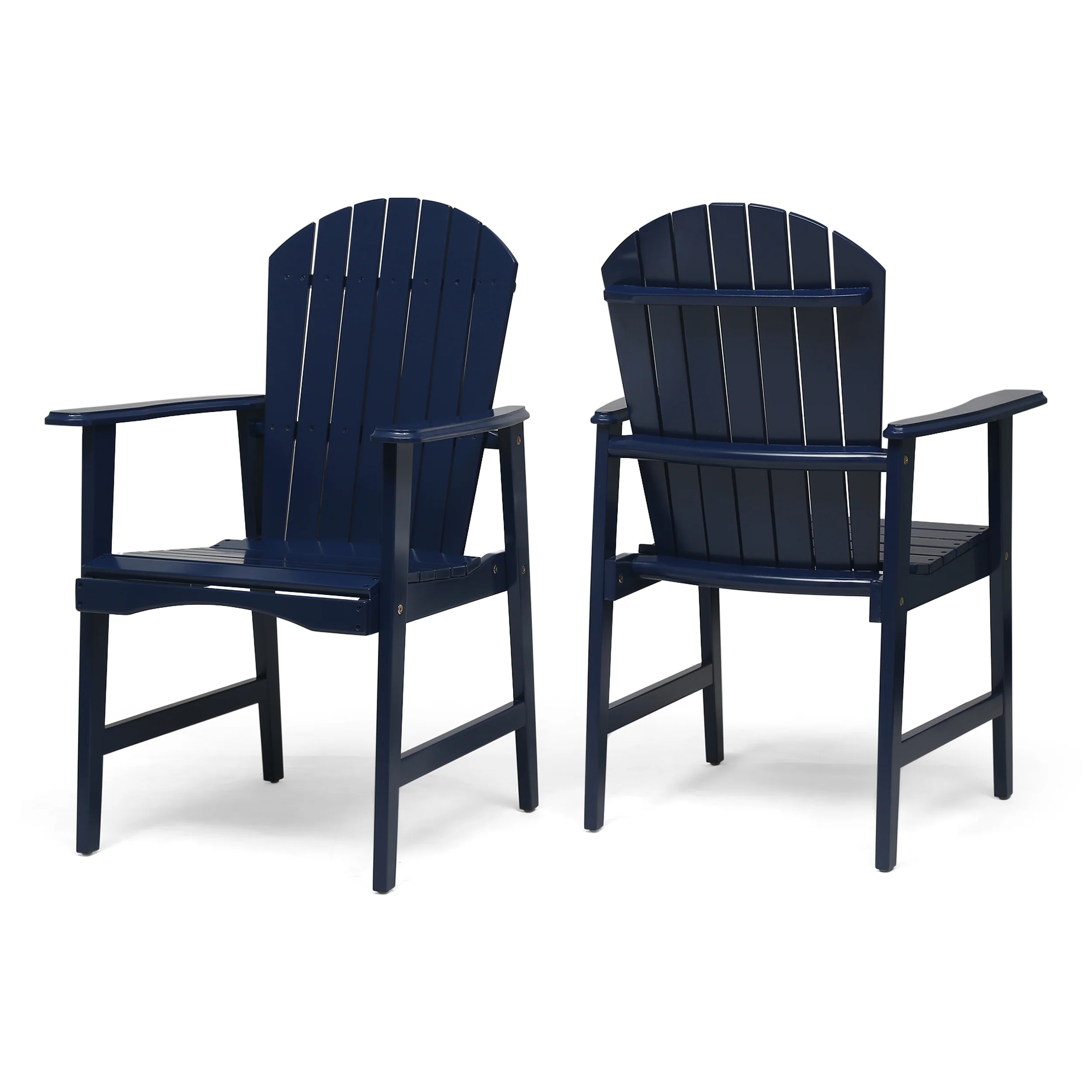 Easter Outdoor Weather Resistant Acacia Wood Adirondack Dining Chairs (Set of 2) - furnishings