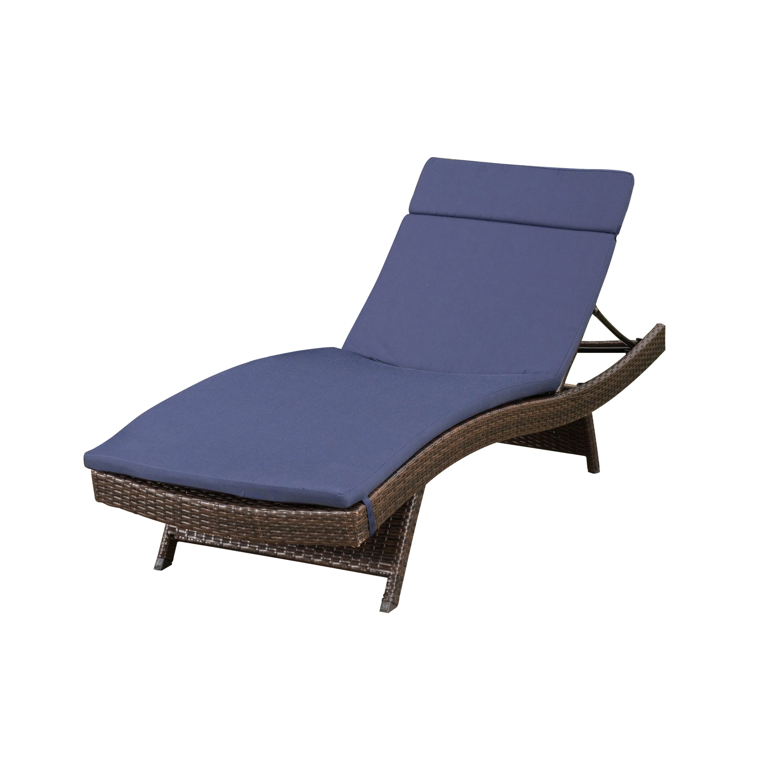 Lakeport Outdoor Adjustable Chaise Lounge Chair w/ Cushion - furnishings