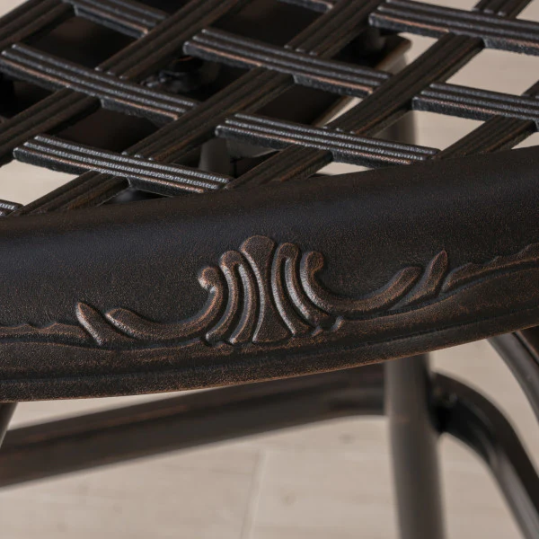 Paris Copper Finish Cast Aluminum 30-Inch Swivel Single Bar Stool - furnishings