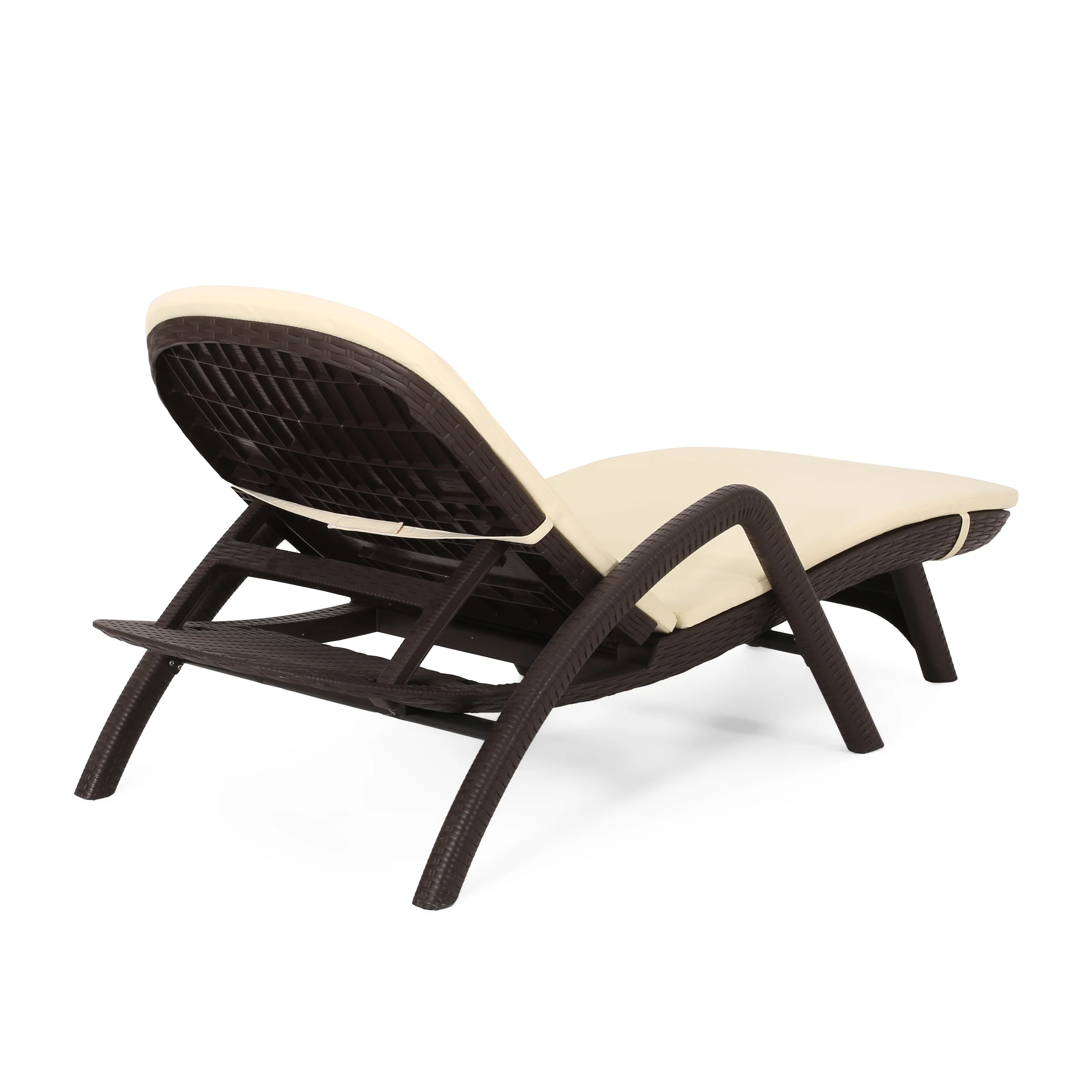 Riley Outdoor Faux Wicker Chaise Lounge with Cushion - furnishings