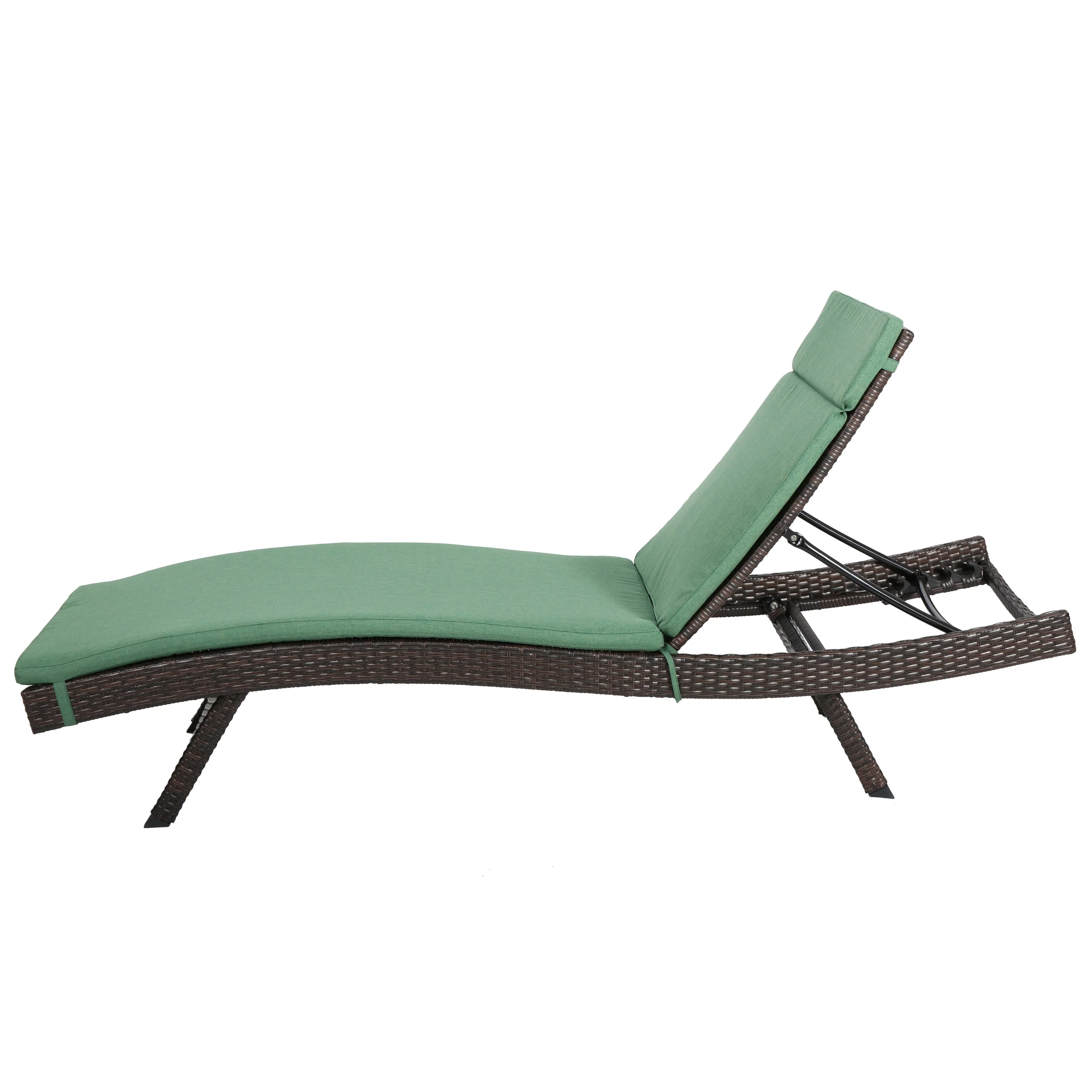 Lakeport Outdoor Adjustable Chaise Lounge Chair w/ Cushion - furnishings