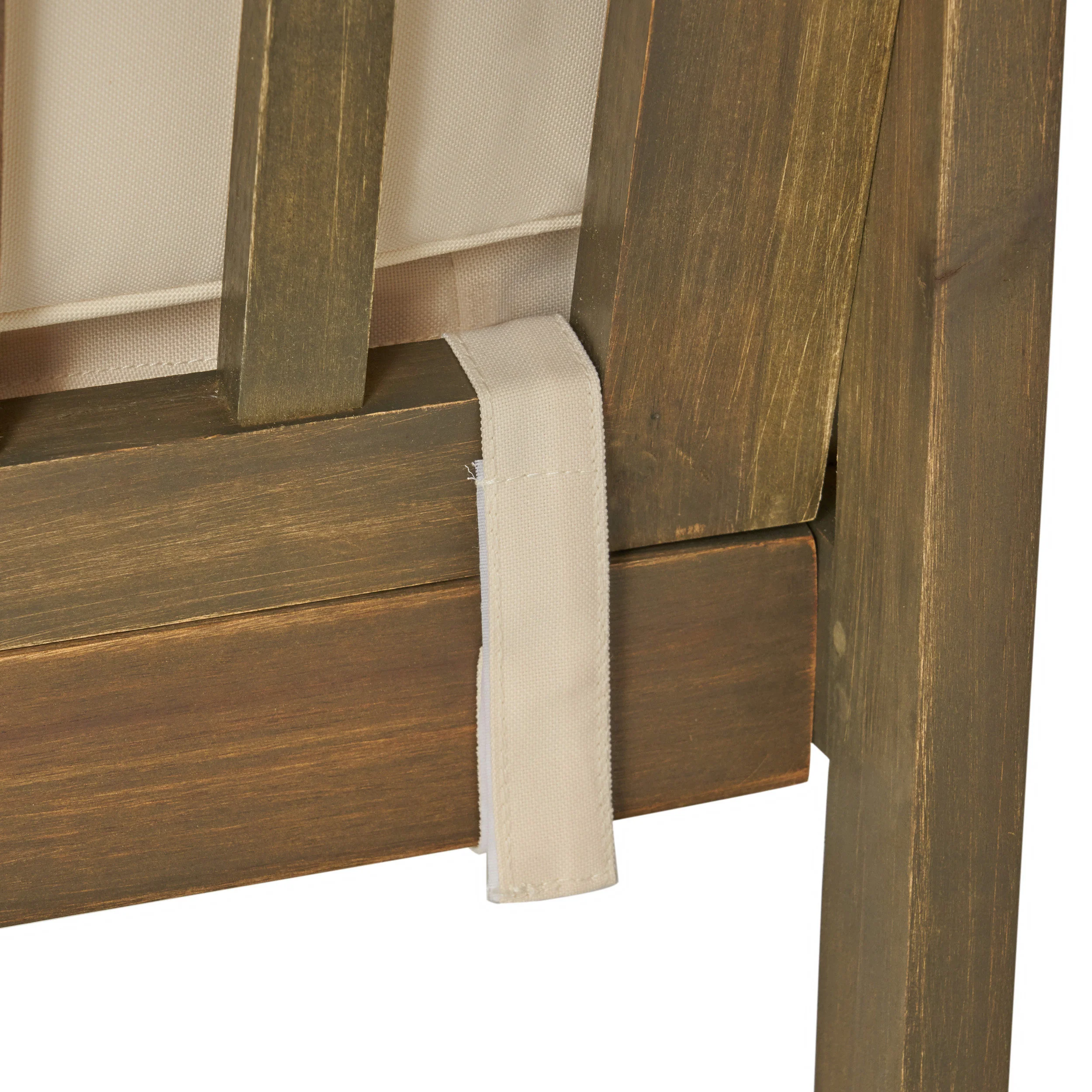 Ray Acacia Outdoor Acacia Wood Club Chairs w/ Cushions - furnishings