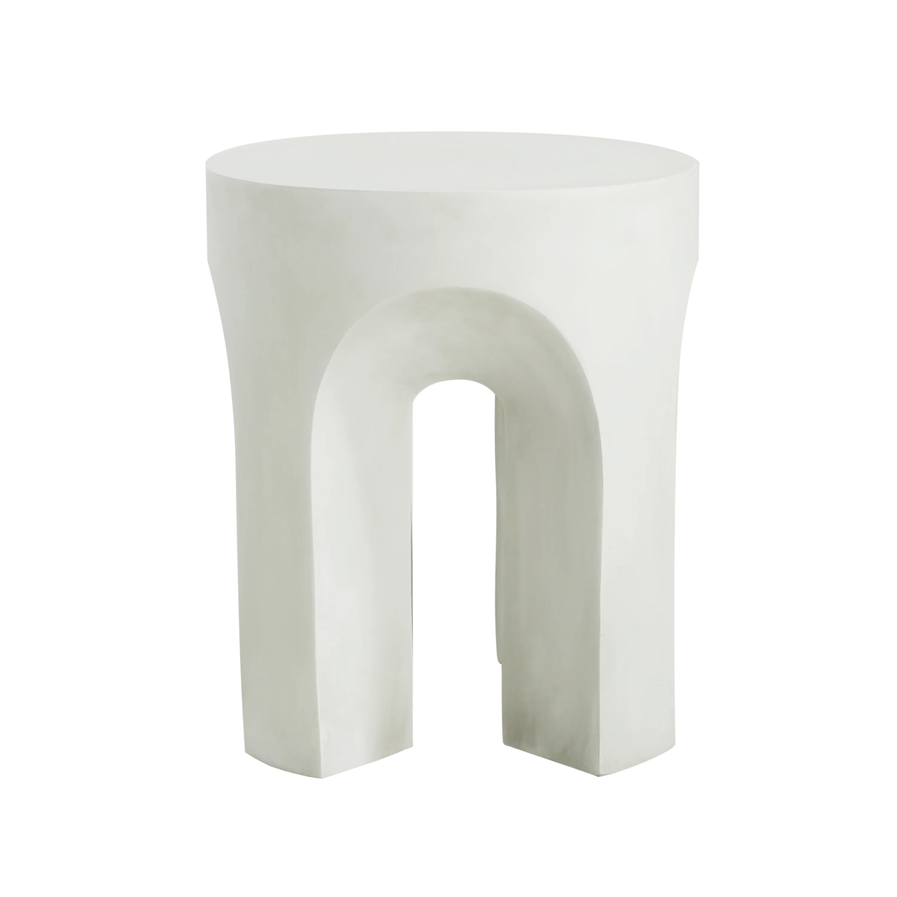 Audel Outdoor Patio Round Concrete Accent Table - furnishings