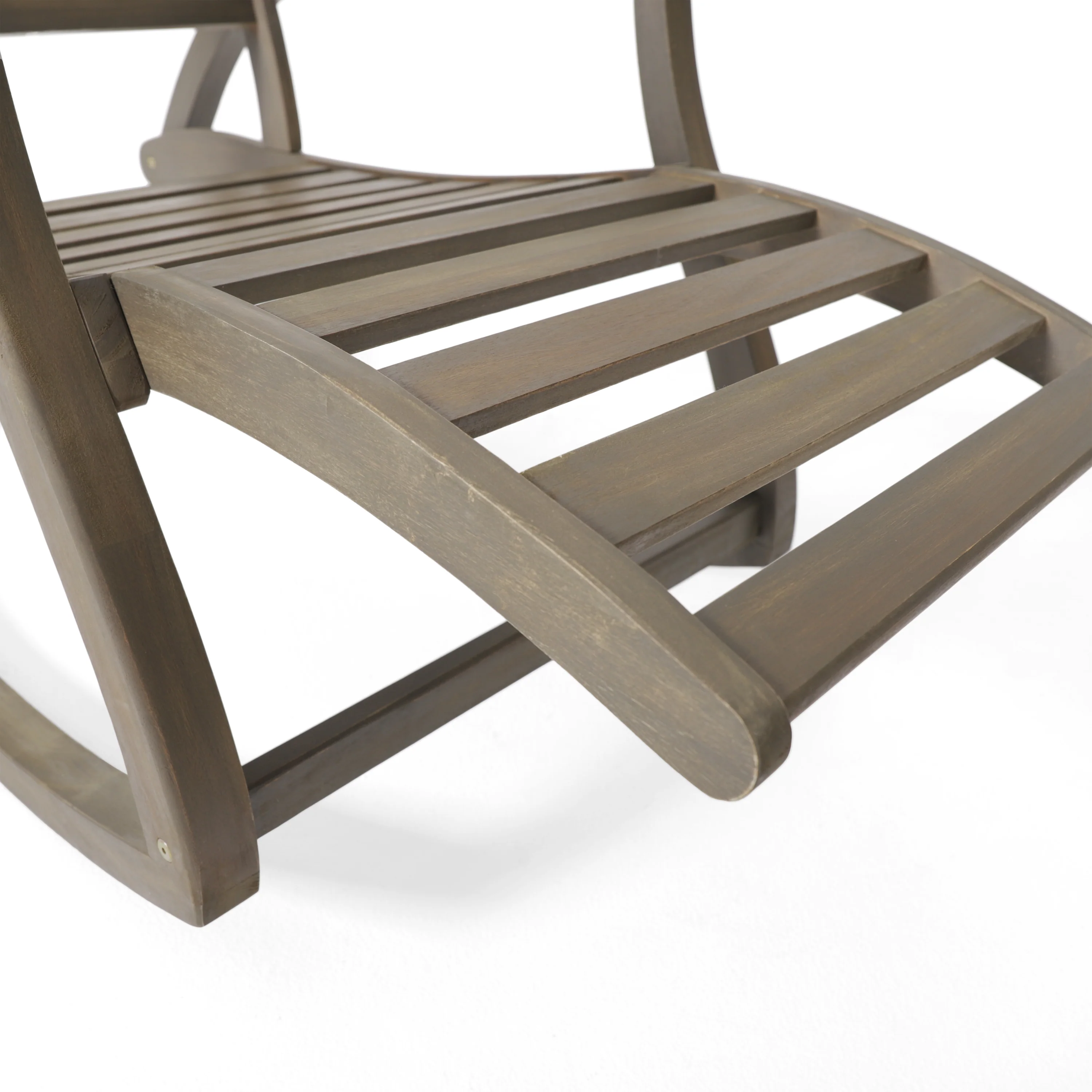 Lee Outdoor Rustic Acacia Wood Recliner Rocking Chairs (Set of 2) - furnishings