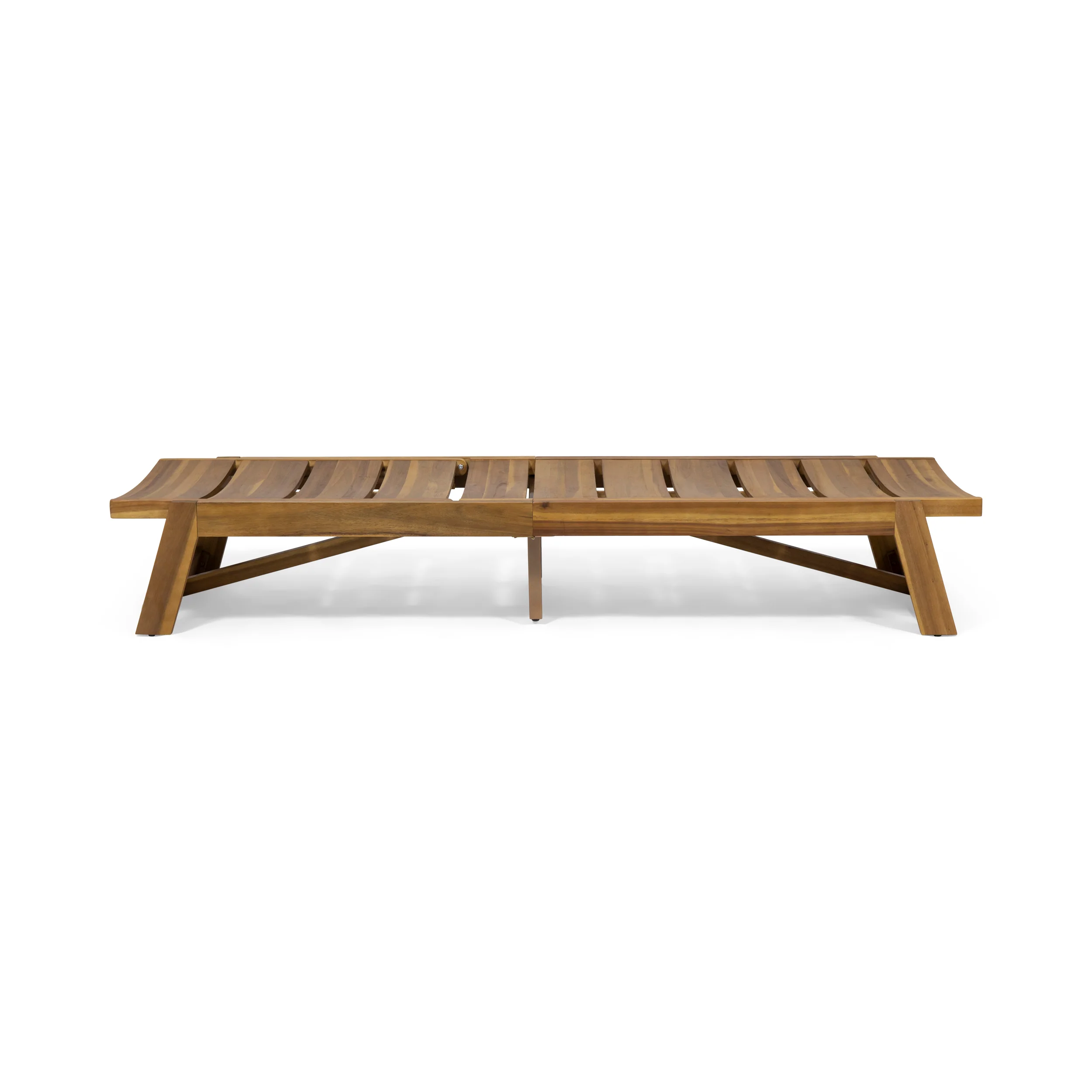 Lillian Outdoor Wood and Iron Chaise Lounge - furnishings