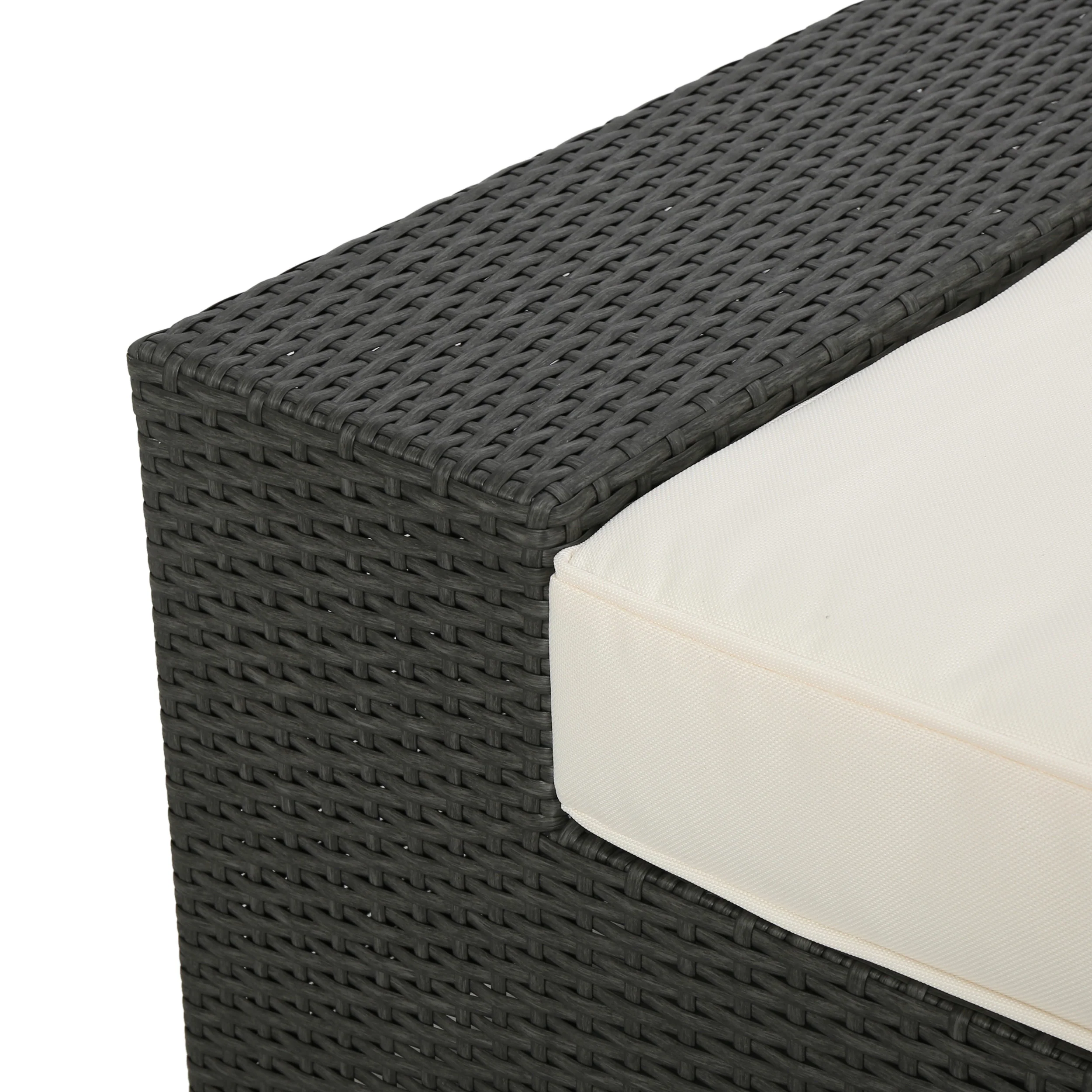 Reddington 6pc Outdoor Grey Wicker Sectional Set - furnishings