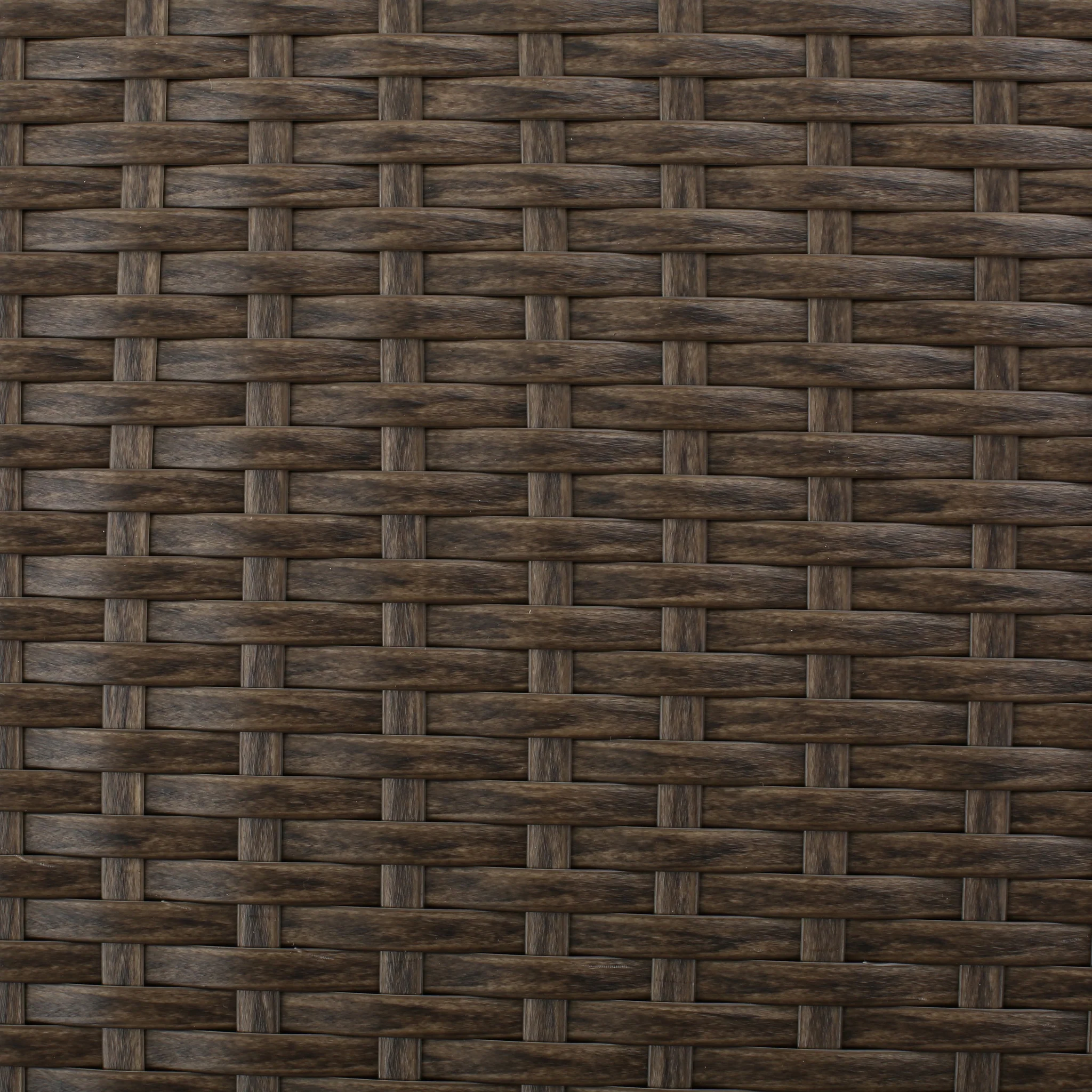 Budva Outdoor L-shape Brown Wicker Sofa w/ Ceramic Gray Cushions - furnishings
