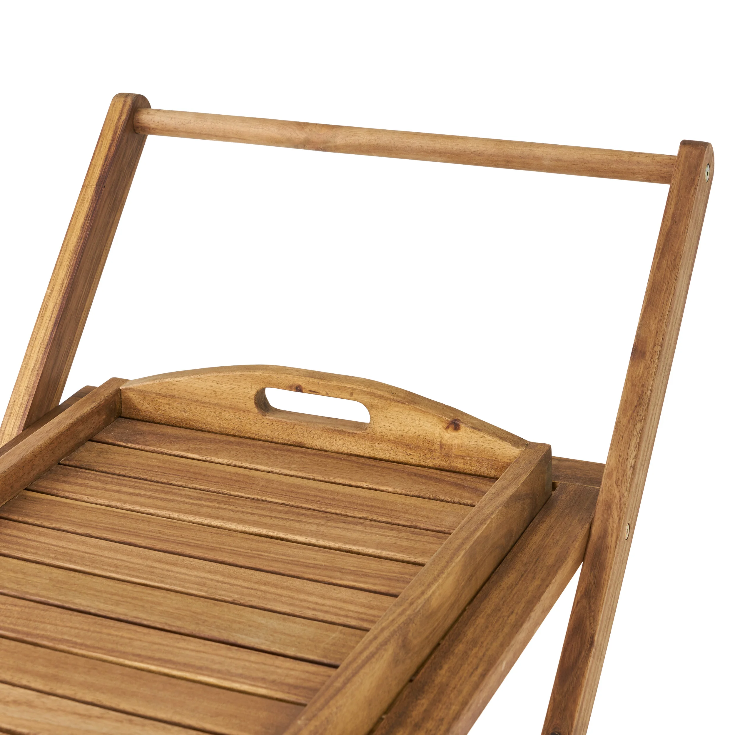Kadence Natural Wood Stained Kitchen Serving Cart - furnishings