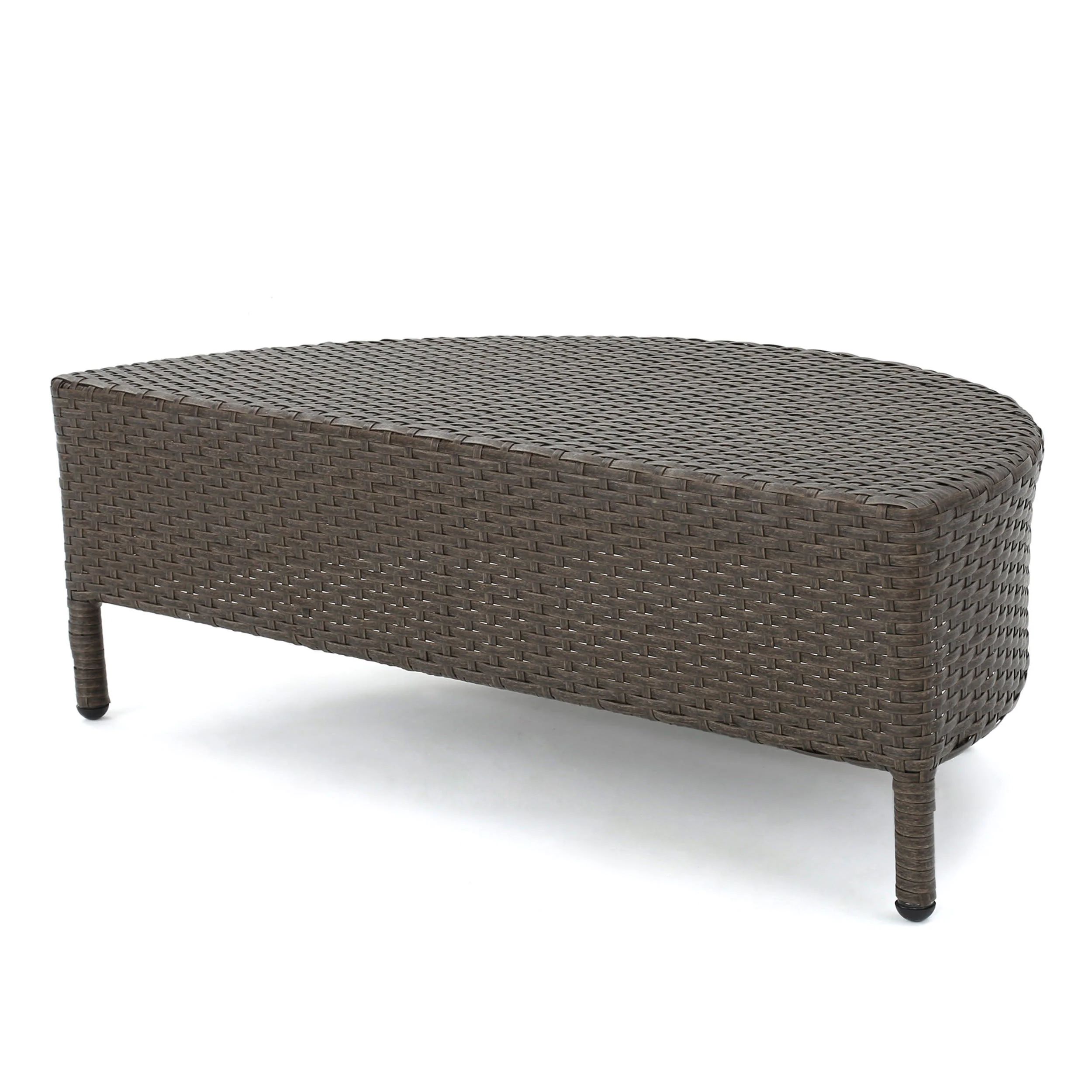 Harper Outdoor Wicker Half-Round Coffee Table - furnishings