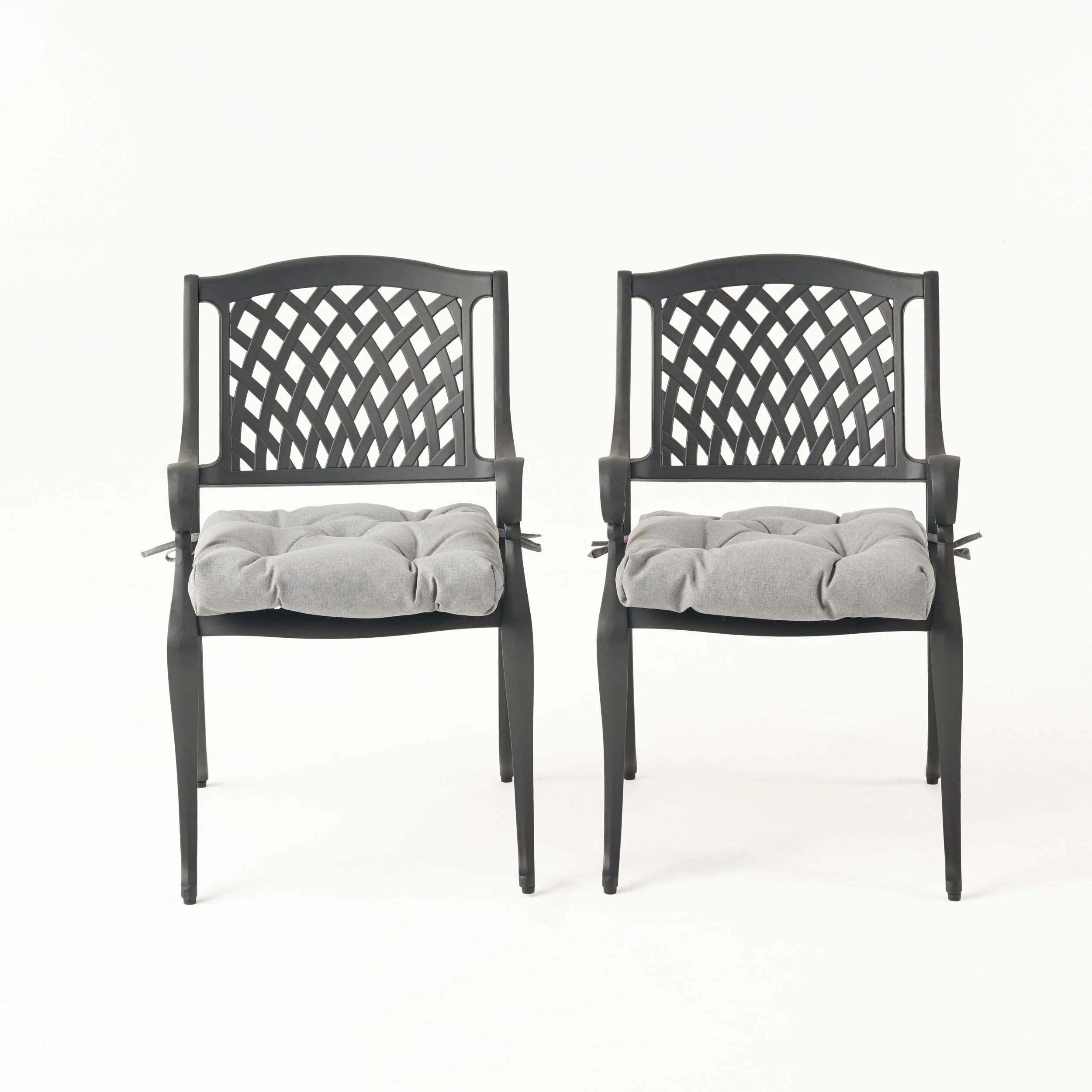 Hallandale Outdoor Dining Chair with Cushion (Set of 2) - furnishings