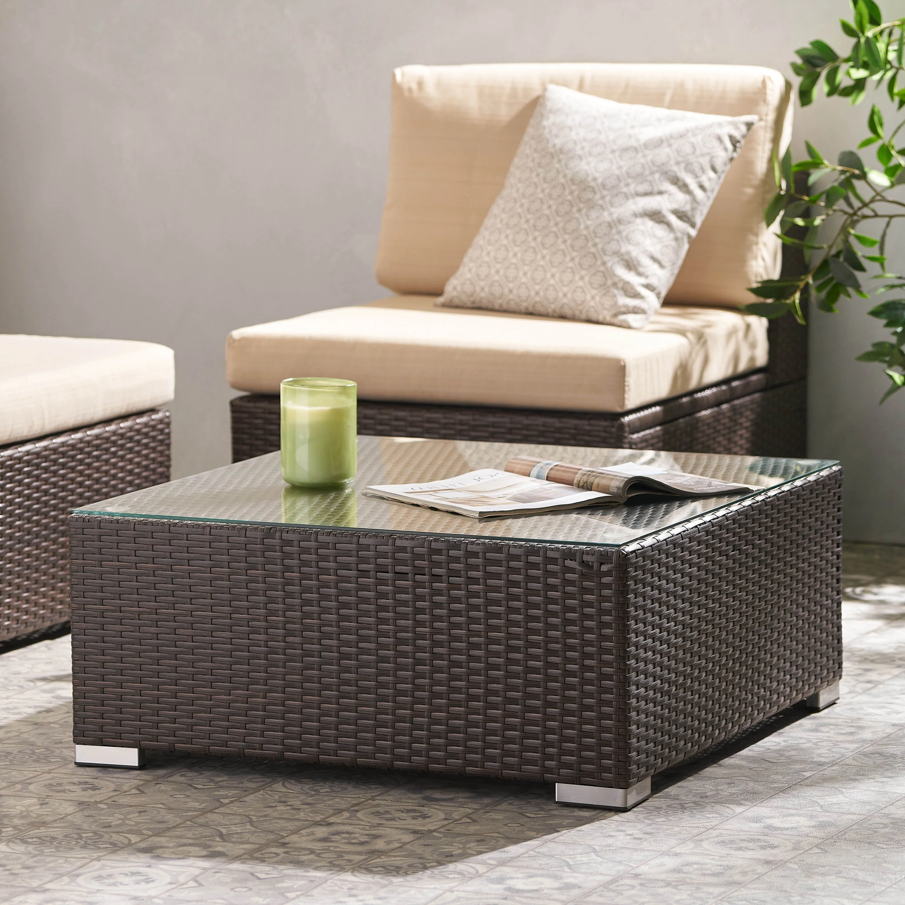 Avianna Outdoor Wicker Coffee Table - furnishings