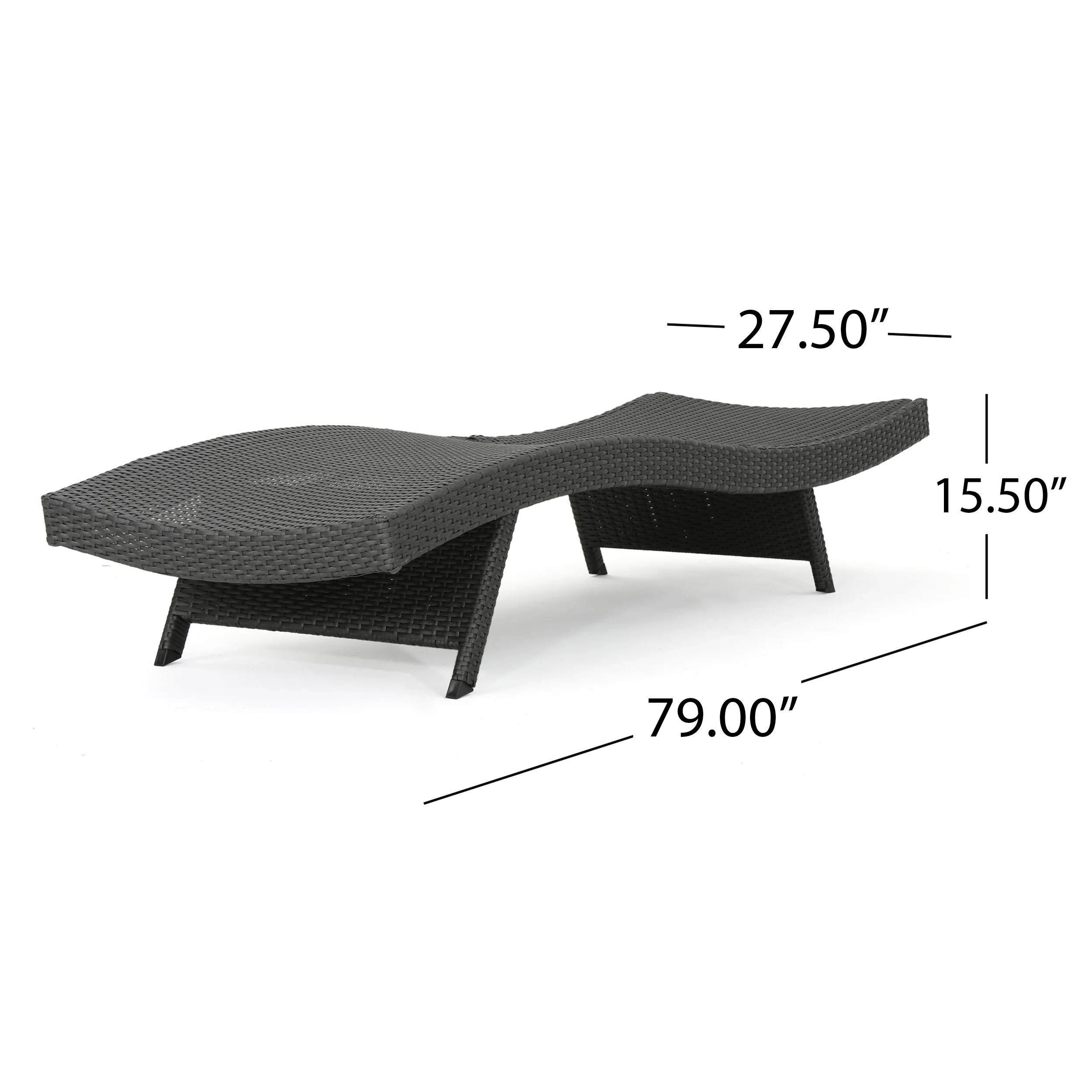 Olivia Grey Outdoor Wicker Chaise Lounge Adjustable (Set of 4) - furnishings