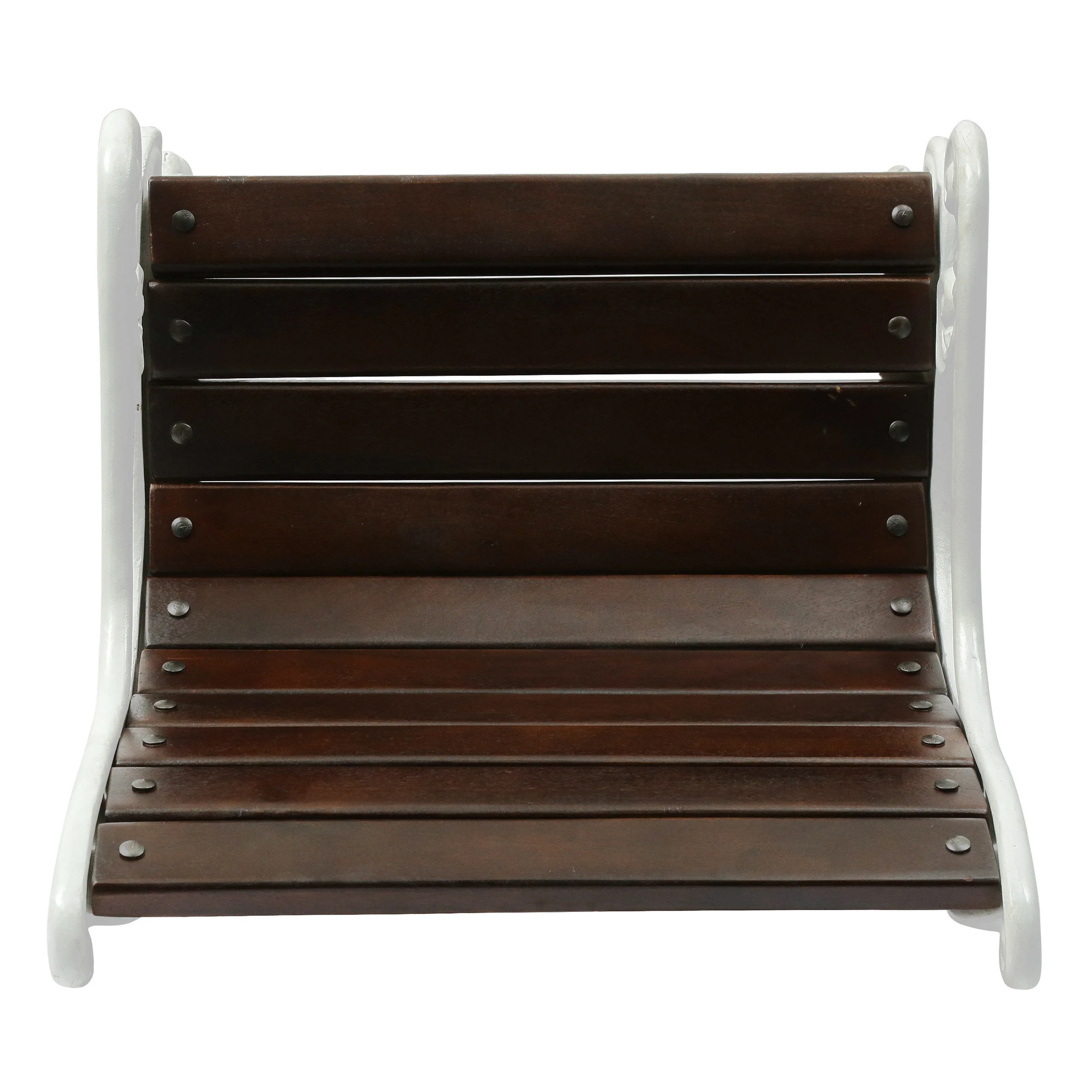 Taber Outdoor Handcrafted Mango Wood Chair, Rustic Brown and White - furnishings