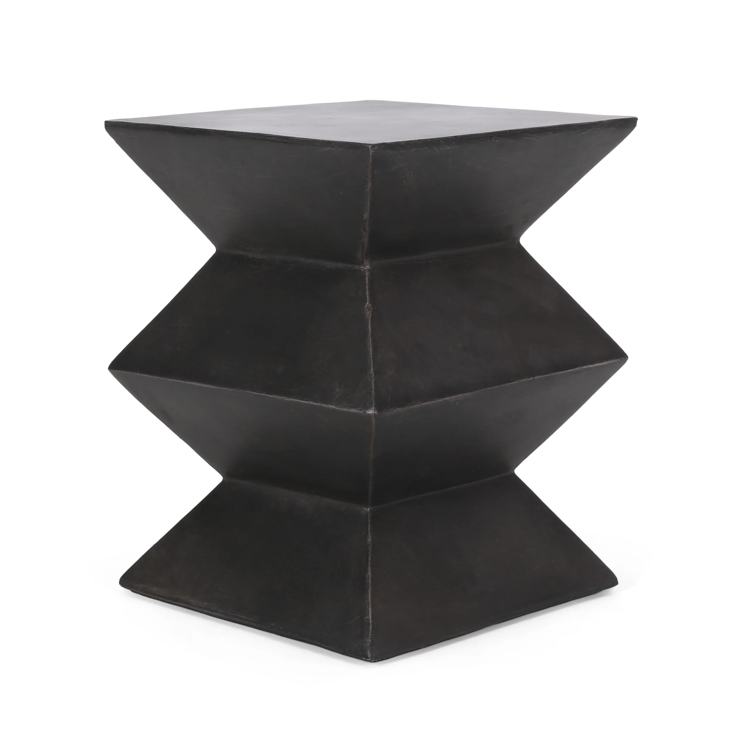 Chellis Outdoor Lightweight Concrete Side Table, Antique Copper - furnishings